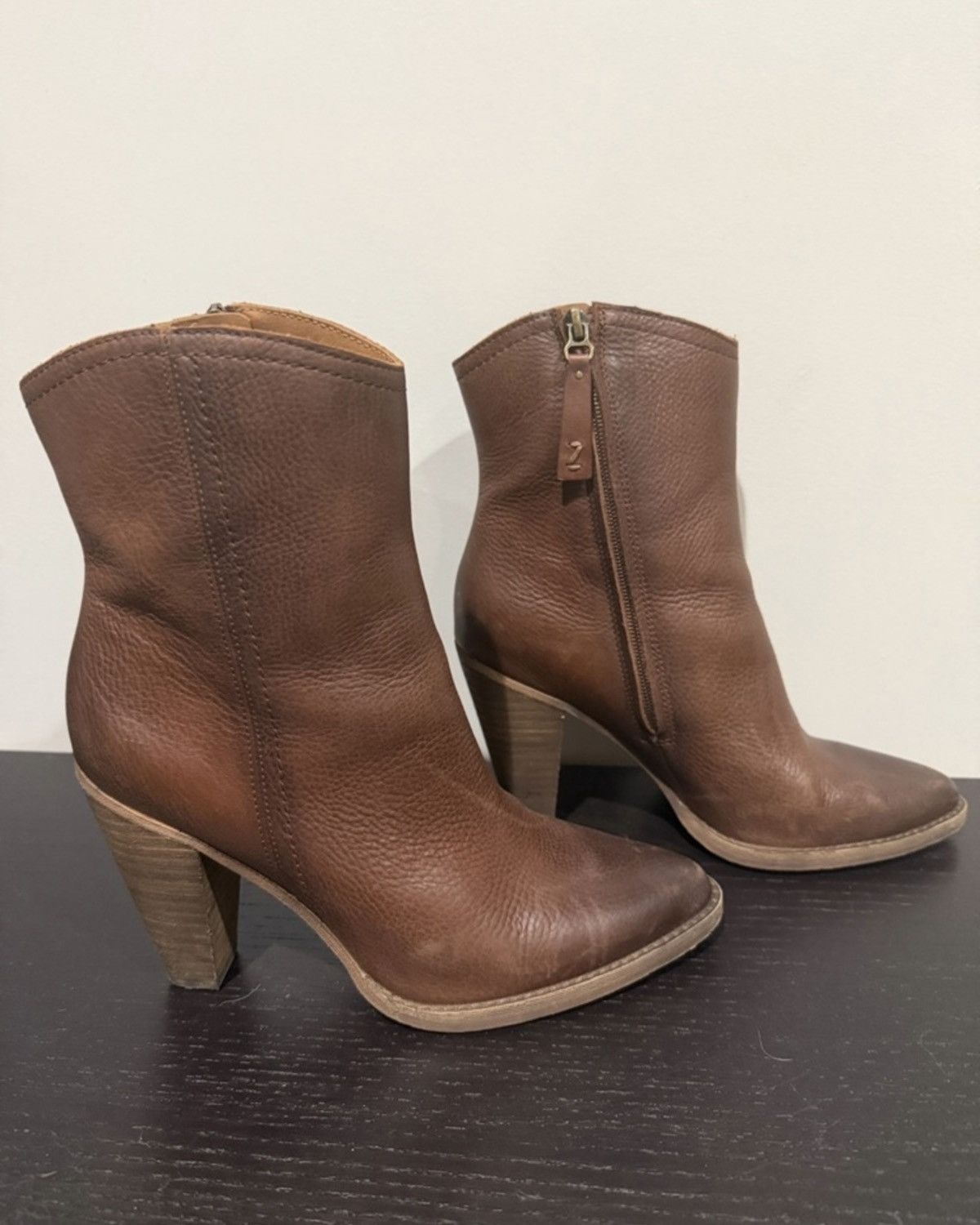 Brown Ankle Cowboy Booties