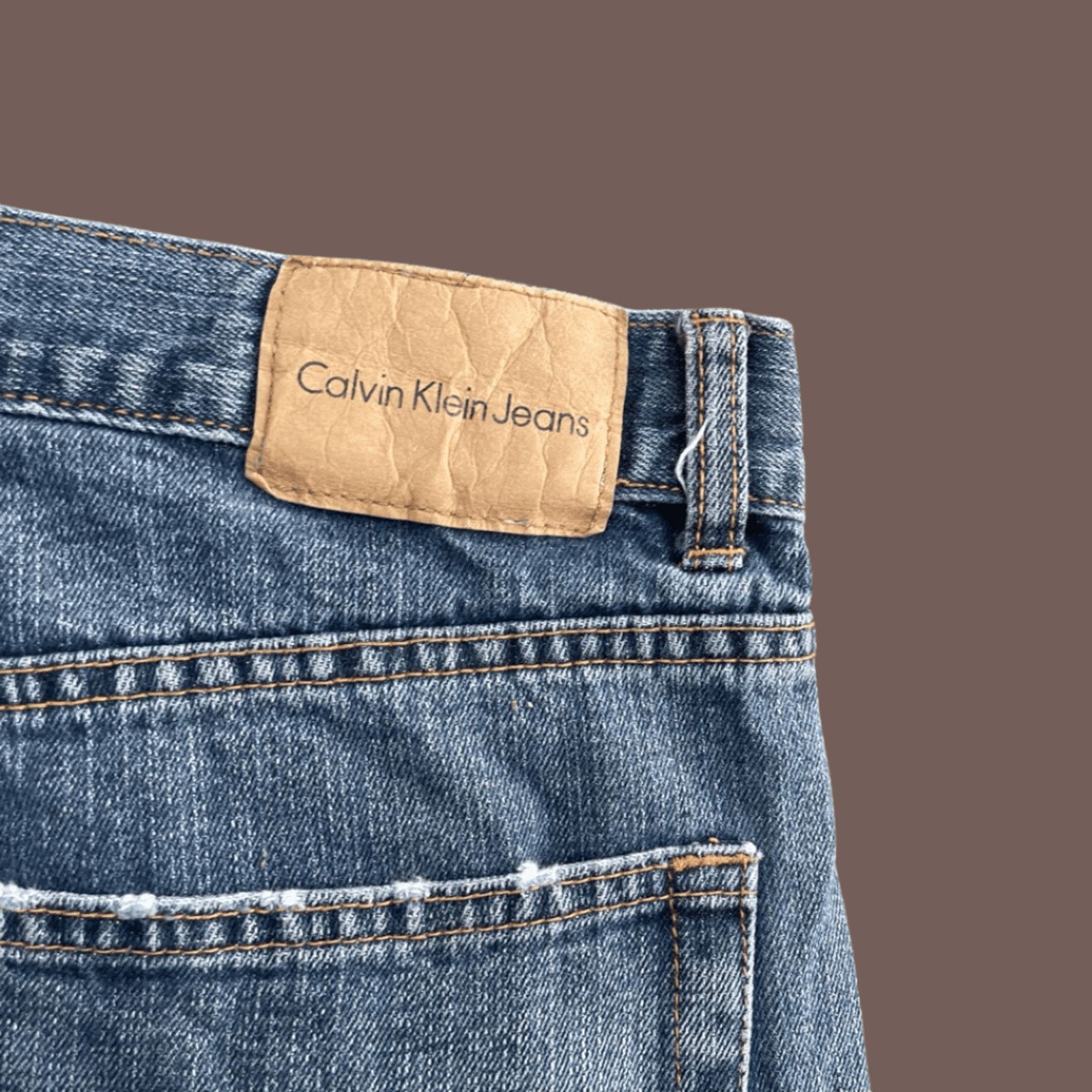 Calvin Klein VTG Straight Jeans | Calvin Klein Blue 90s High Rise Dad Fit Size US 36 / EU 52 - 3 Thumbnail