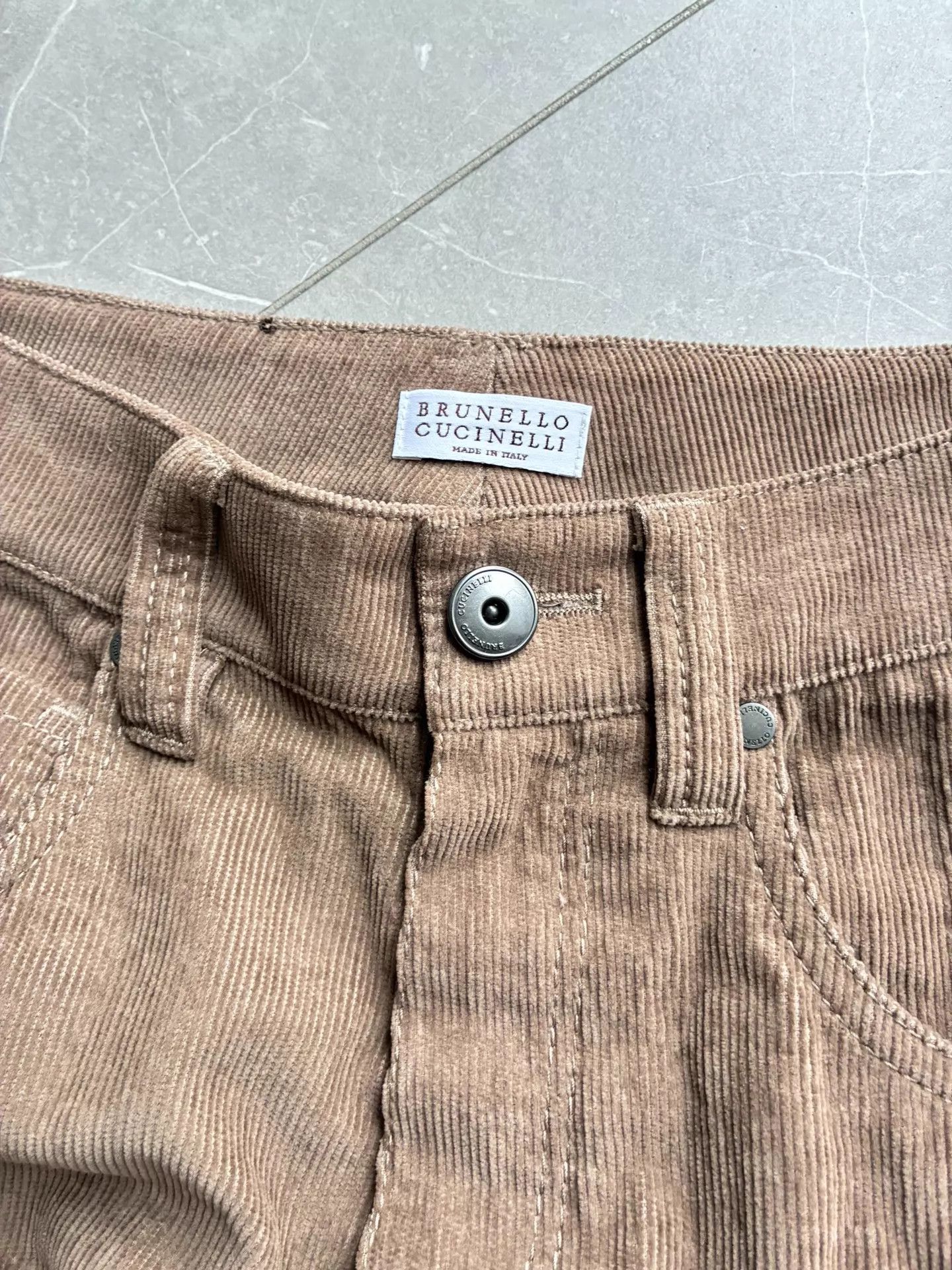 Brunello Cucinelli Brunello Cucinelli Camel Corduroy Wide-Leg Pants Size 34 Size 25" / US 0 / IT 36 - 4 Thumbnail