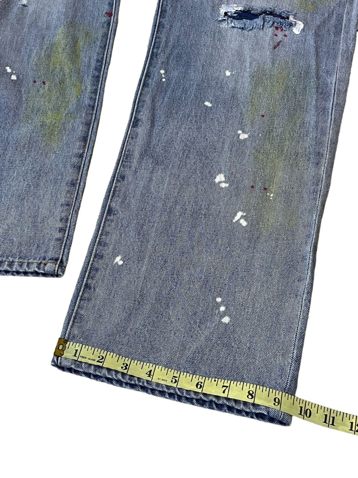 Japanese Brand BAGGY🔥🔥GALLIS ADDICTION COLOURFULL PAINT WIDE JEANS Size US 33 - 17 Thumbnail
