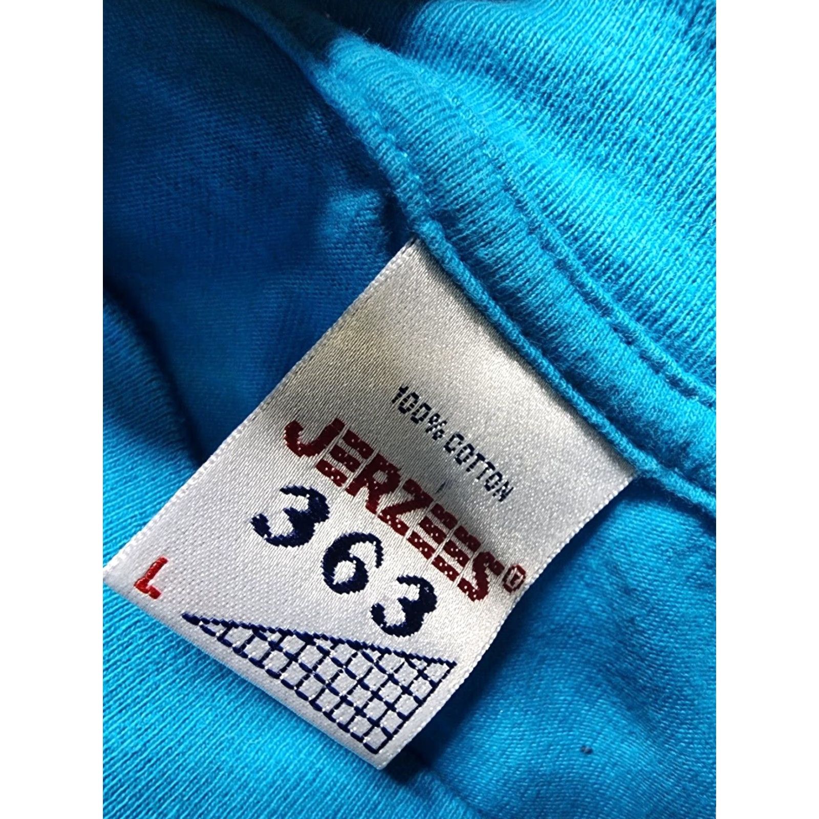 Jerzees VINTAGE Jerzees Travel T Shirt Embroidered Firenze Italia Souvenir Distressed Blue L Mens Graphic Tee 90s Size US L / EU 52-54 / 3 - 8 Thumbnail