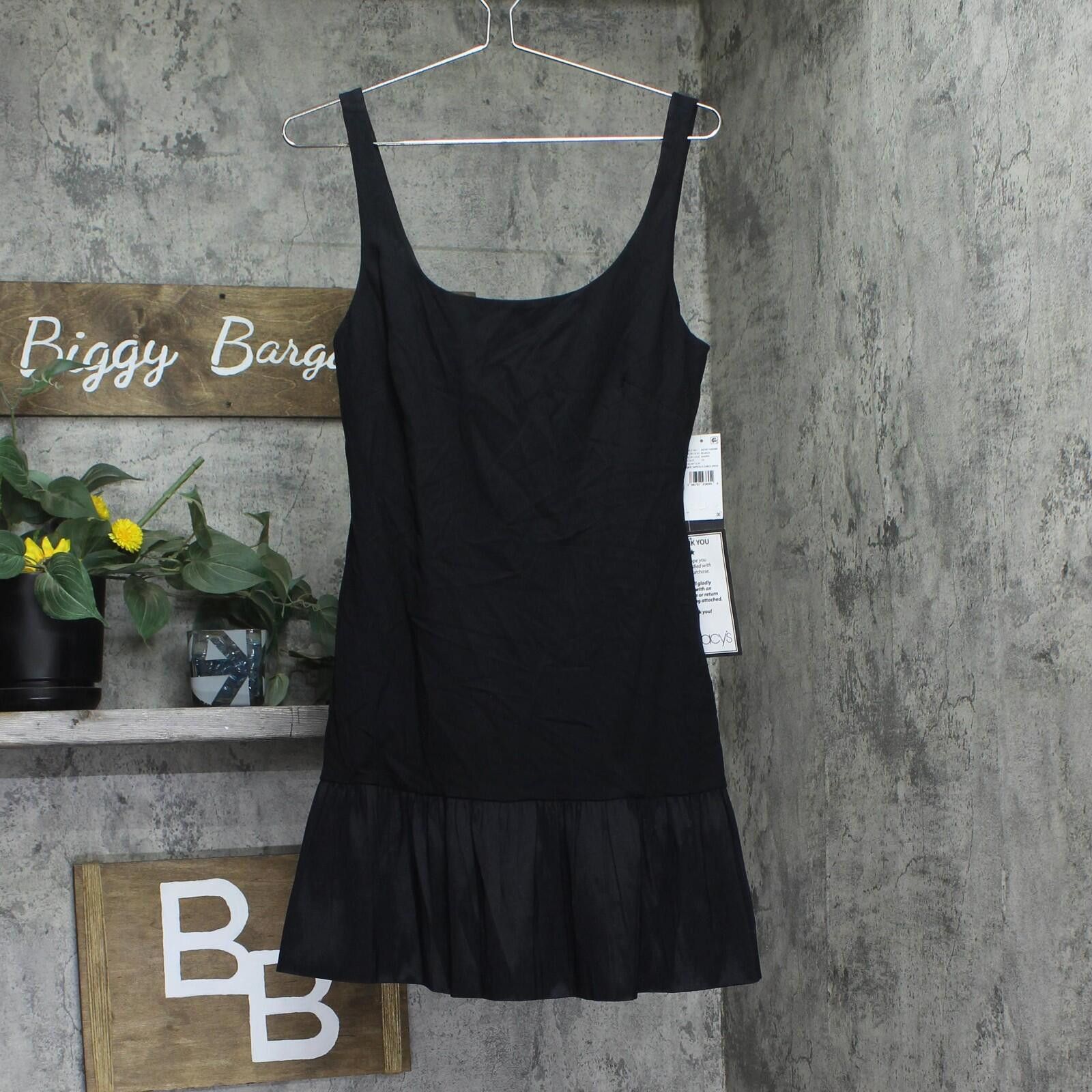 Other Nwt Adrianna Papell Ponte Drop Waist Flounce Dress Black 10 Size L / US 10 / IT 46 - 1 Thumbnail