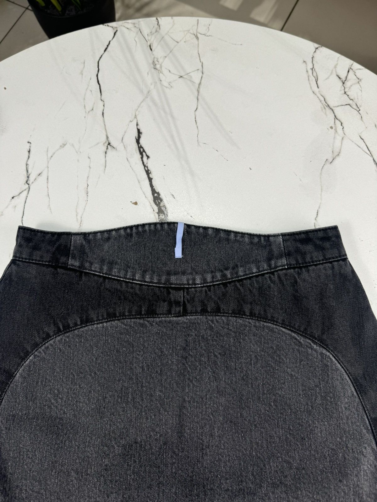 McQ Alexander McQueen MCQ BLACK DENIM MOTOR PANELED SKIRT Size 26" / US 2 / IT 38 - 4 Thumbnail