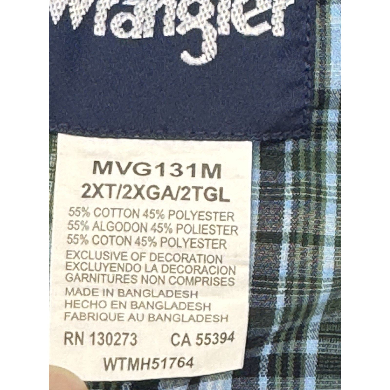 Wrangler Wrangler Western Shirt Men's Size 2XT Pearl Snap Plaid Size US XXL / EU 58 / 5 - 6 Thumbnail