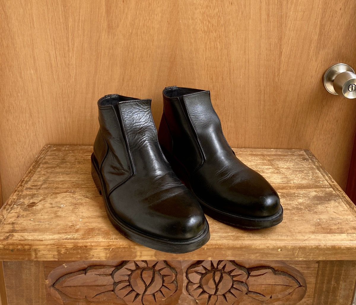 image of Dirk Bikkembergs Archive 1990's Black Chunky Chelsea Boots, Men's
