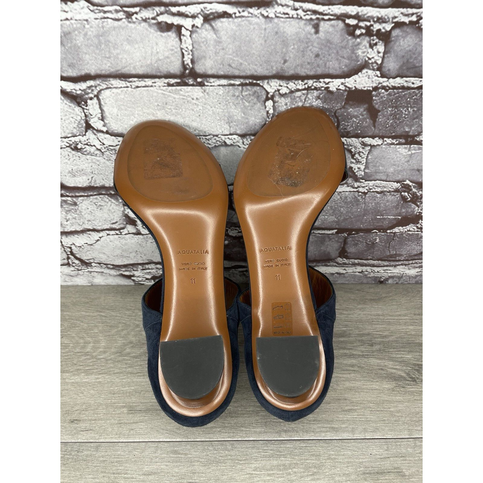 Aquatalia Aquatalia Blue Suede Leather Ankle Strap Heel Open Sandals W Size US 11 / IT 41 - 6 Thumbnail