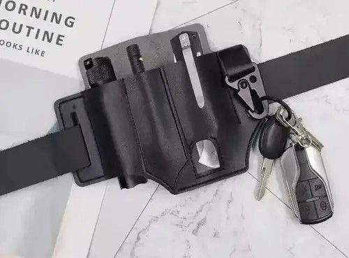 Japanese Brand × Leather Multifunctional Storage Tool Pocket Size ONE SIZE - 3 Thumbnail