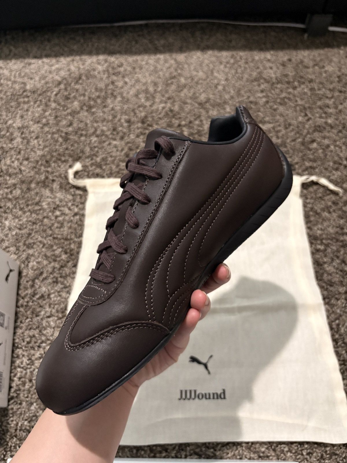 JJJJound × Puma JJJJound Puma Speedcat Leather Brown Size US 8 / EU 41 - 4 Thumbnail