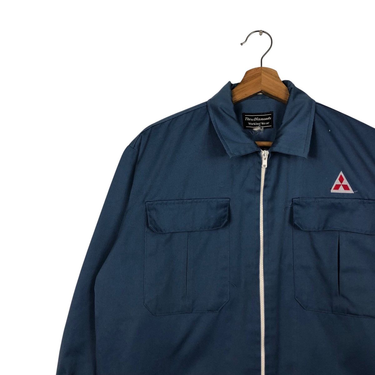 Japanese Brand × Vintage 📌Vintage Chore Worker Racing Jacket Mitsubishi Jdm Big Logo Size US M / EU 48-50 / 2 - 8 Thumbnail
