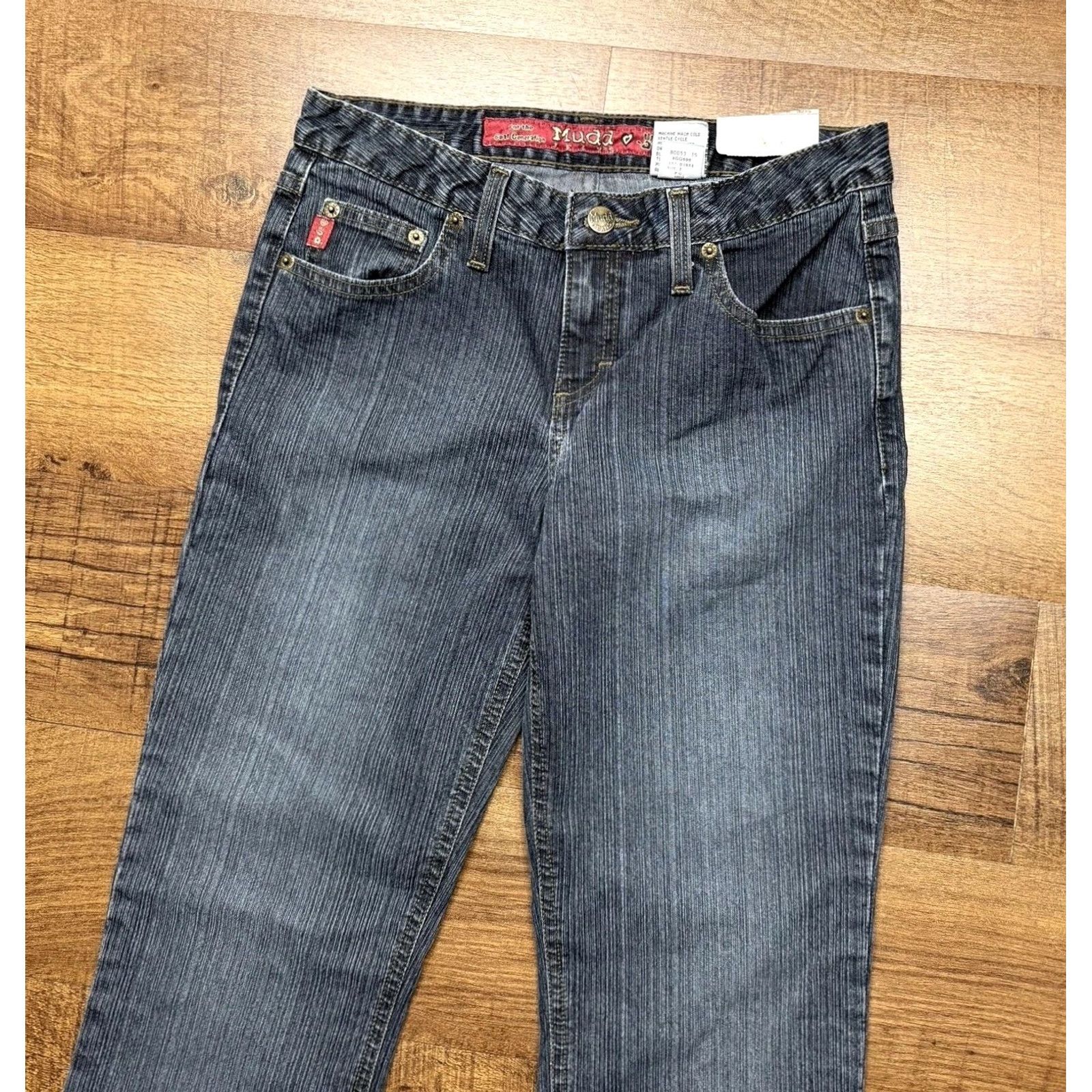 Vintage VINTAGE Mudd Flared Jeans Women’s Size 9 Blue 5-Pocket Cotton Blend Dark Wash Y2K Size 30" / US 8 / IT 44 - 4 Thumbnail