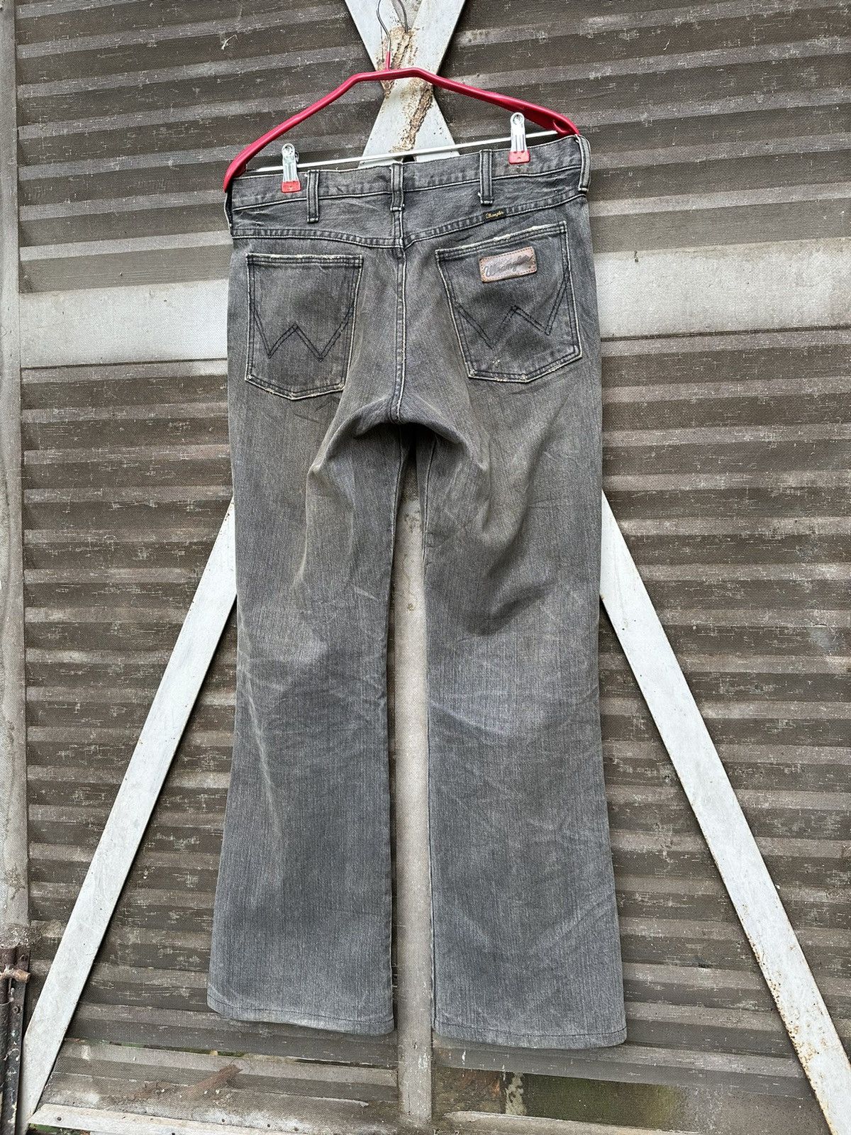 Wrangler 👹Vintage Wrangler Bootcut Grey Jeans Size US 30 / EU 46 - 10 Thumbnail