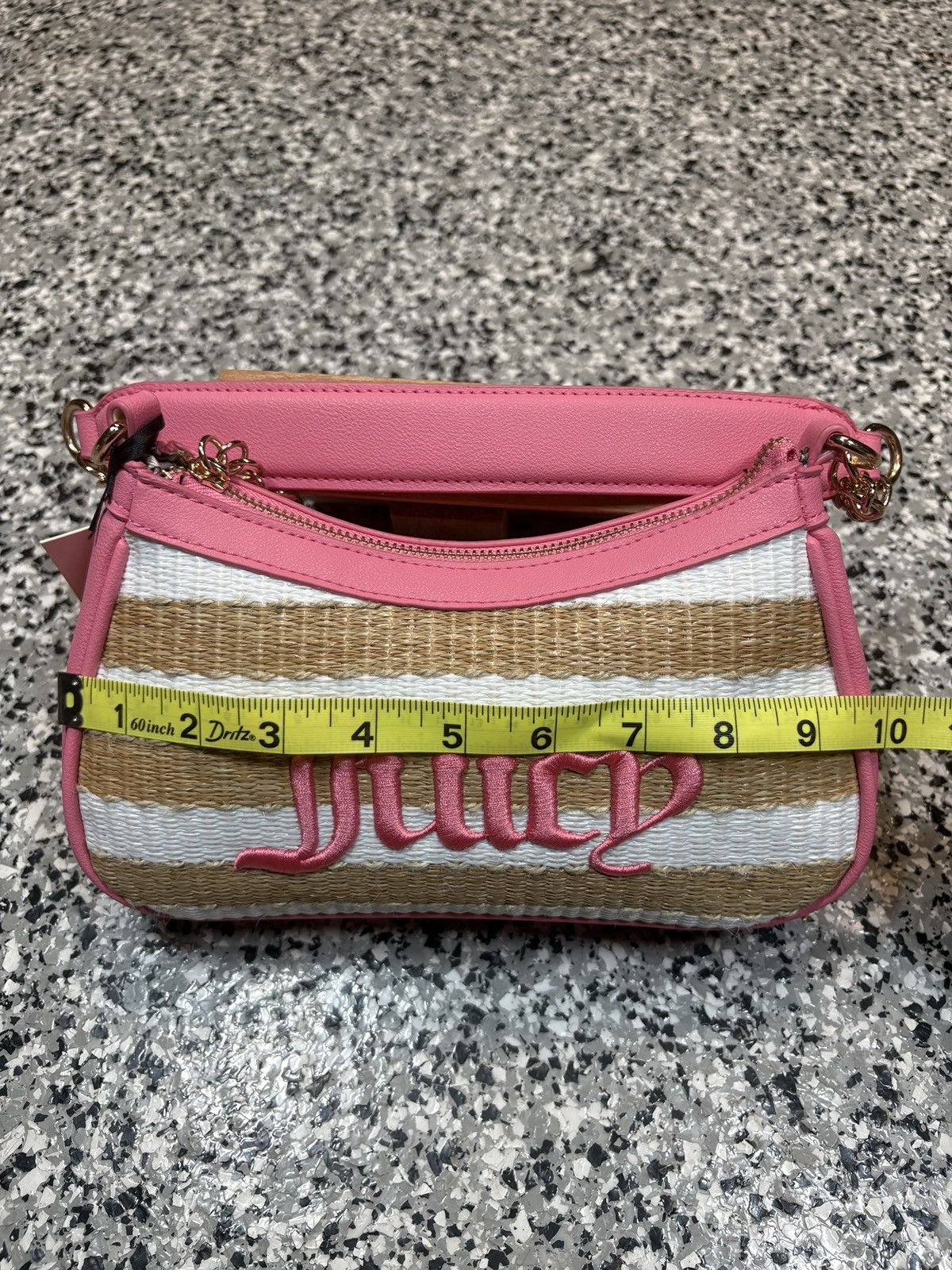 Juicy Couture Vintage Y2K Juicy Couture Gelato Pink Striped Shoulder Bag Size ONE SIZE - 10 Thumbnail