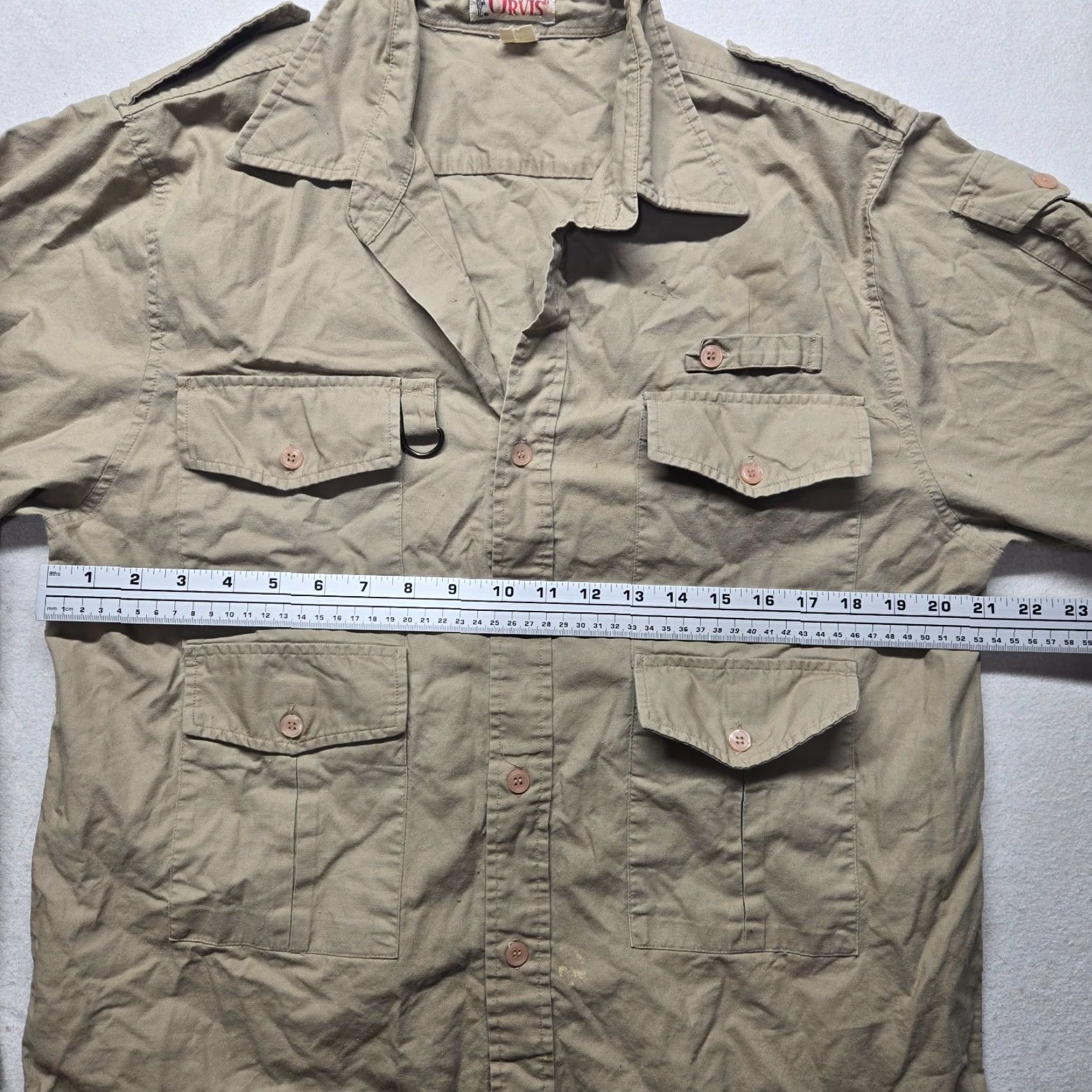 Orvis Orvis Shirt Brown Button-Down Pockets Outdoors Hiking Adult Men's L Brown Button-Down Shirt for Men L Size US L / EU 52-54 / 3 - 4 Thumbnail