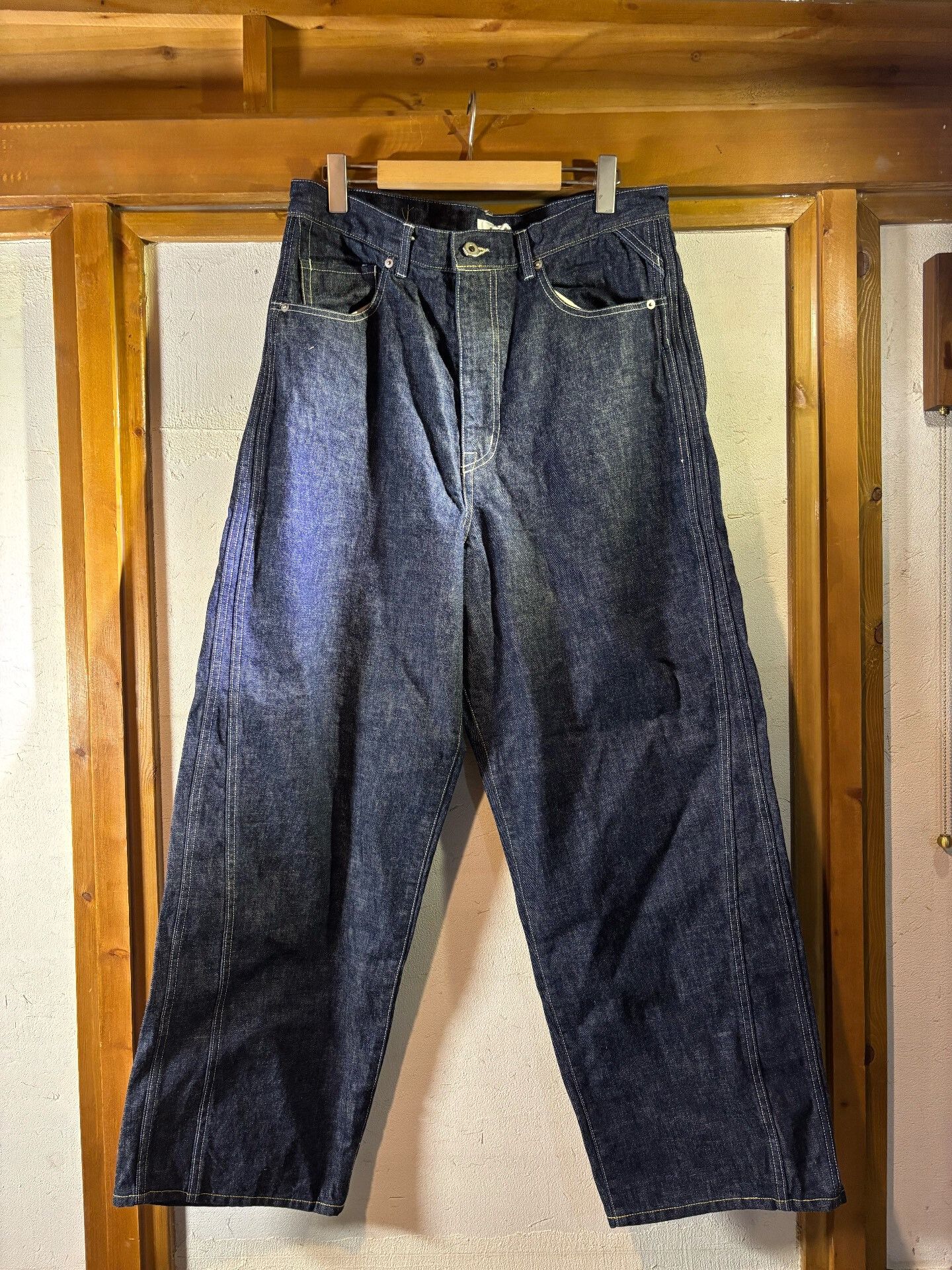 Comoli Rotol Long-Staple Cotton Denim Wide-Leg Pants Size 24" / US 00 / IT 34 - 1 Thumbnail