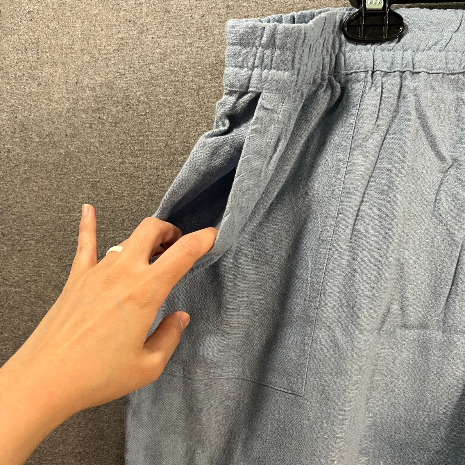 Other Susan Graver Pure Easy Linen Utility Crop Pant Faded Size 34" / US 12 / IT 48 - 6 Thumbnail