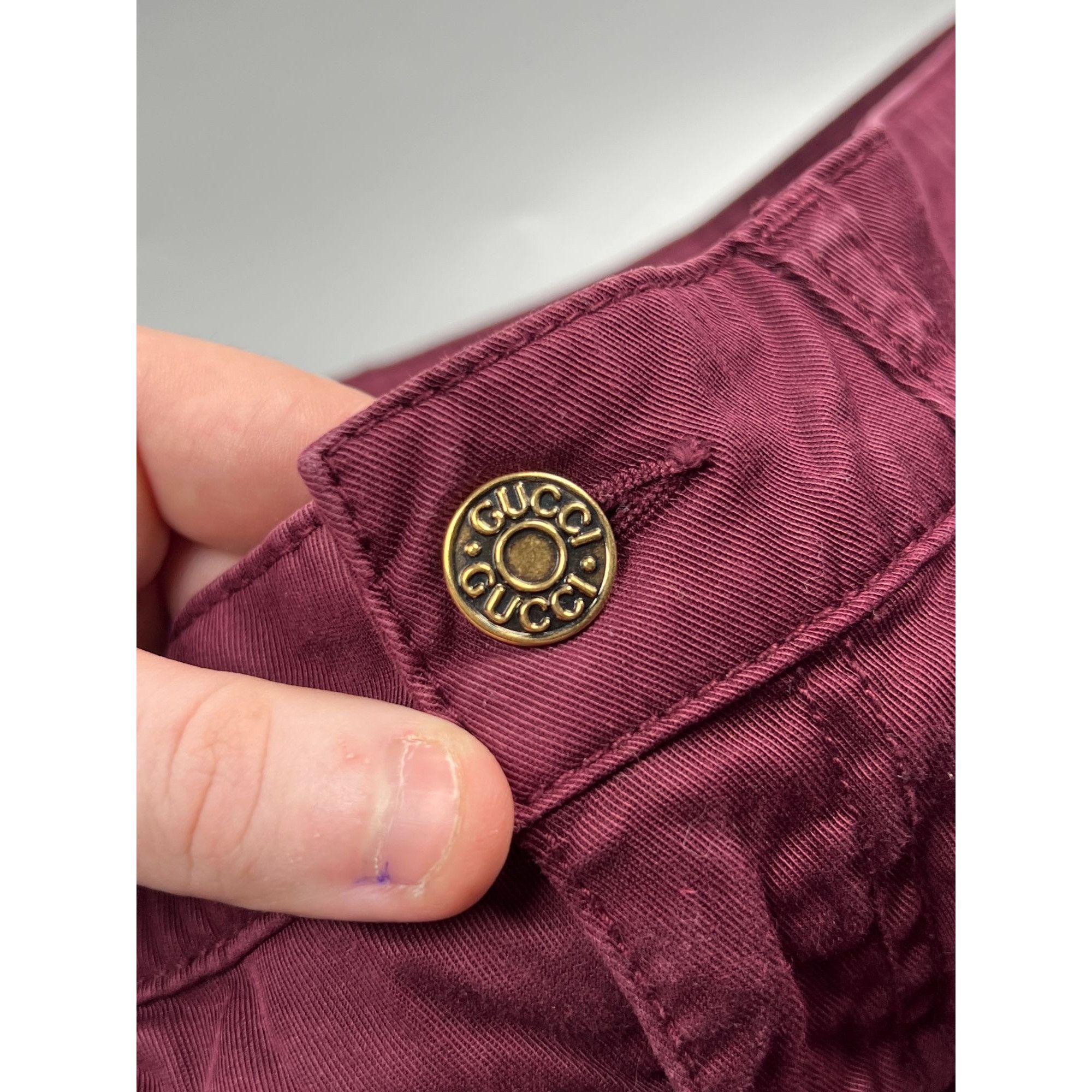 Gucci Gucci New Leggings Burgundy Pants (Y0850) Size 28" / US 6 / IT 42 - 3 Thumbnail