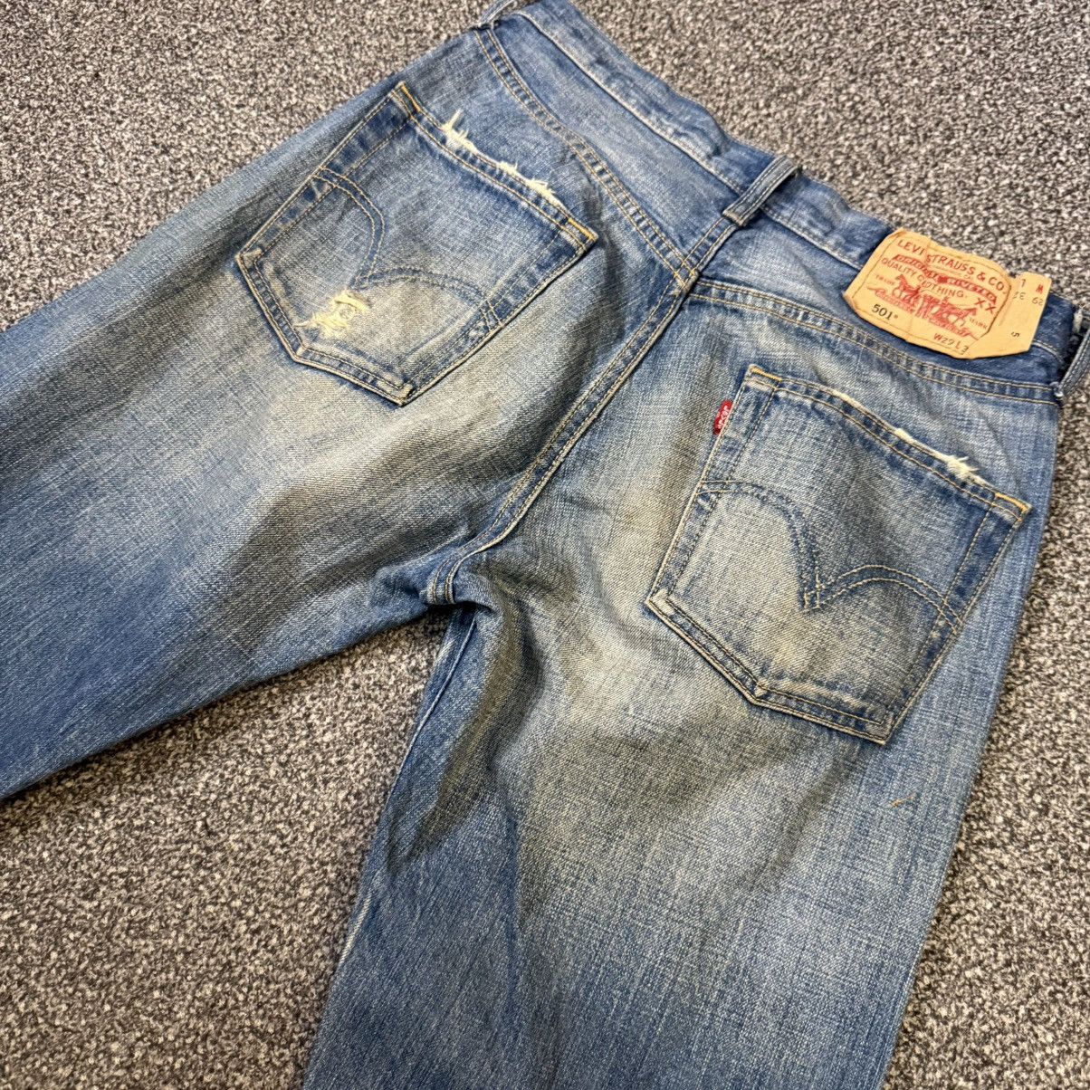 Levi's Vintage Clothing 🔥🇯🇵 Vintage 90s Japanese Levis 501 Distressed Denim Size US 29 - 8 Thumbnail