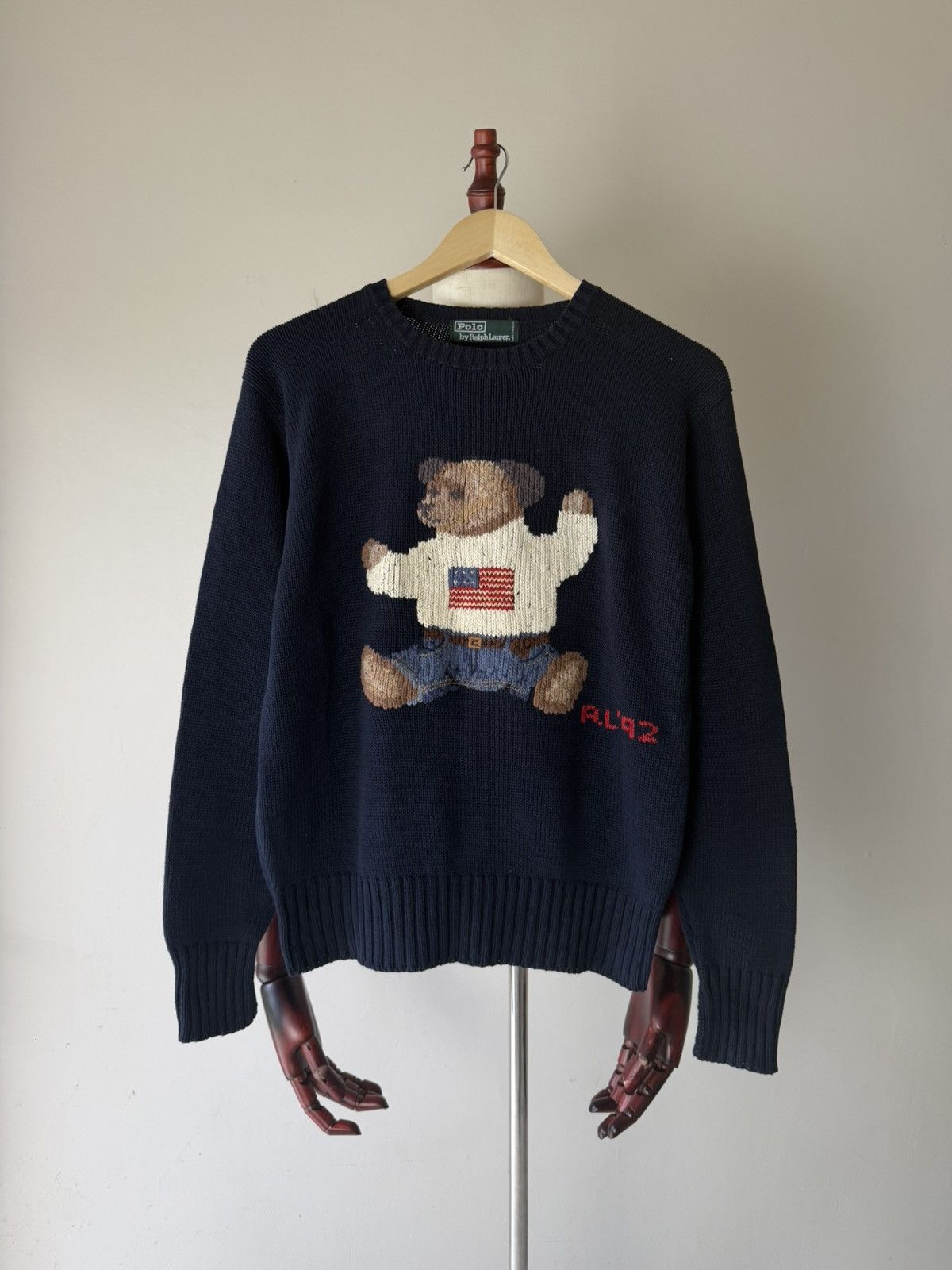 Polo Ralph Lauren RARE!! 80-90’s POLO BEAR RL’92 RALPH LAUREN KNITWEAR Size US S / EU 44-46 / 1 - 1 Thumbnail