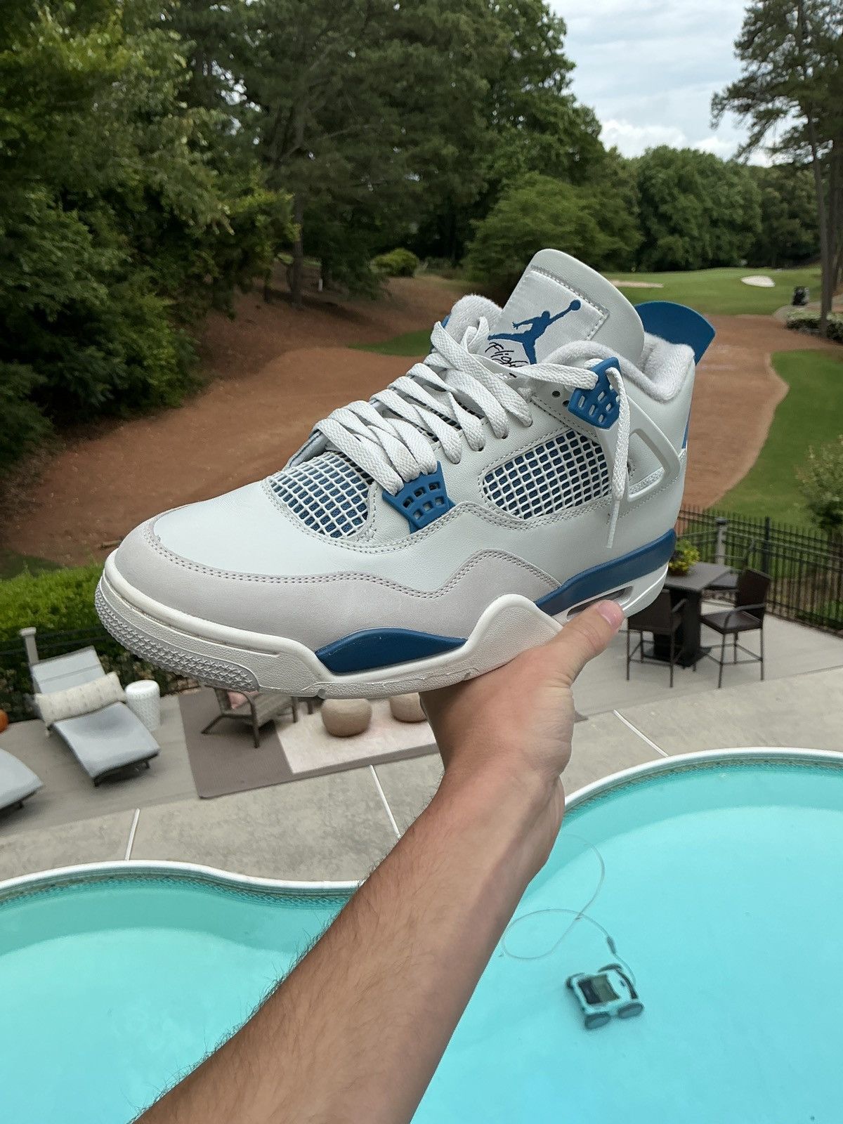 Jordan Brand × Nike Jordan 4 Military Blue WORN ONCE/LIKE NEW Size US 11 / EU 44 - 2 Thumbnail