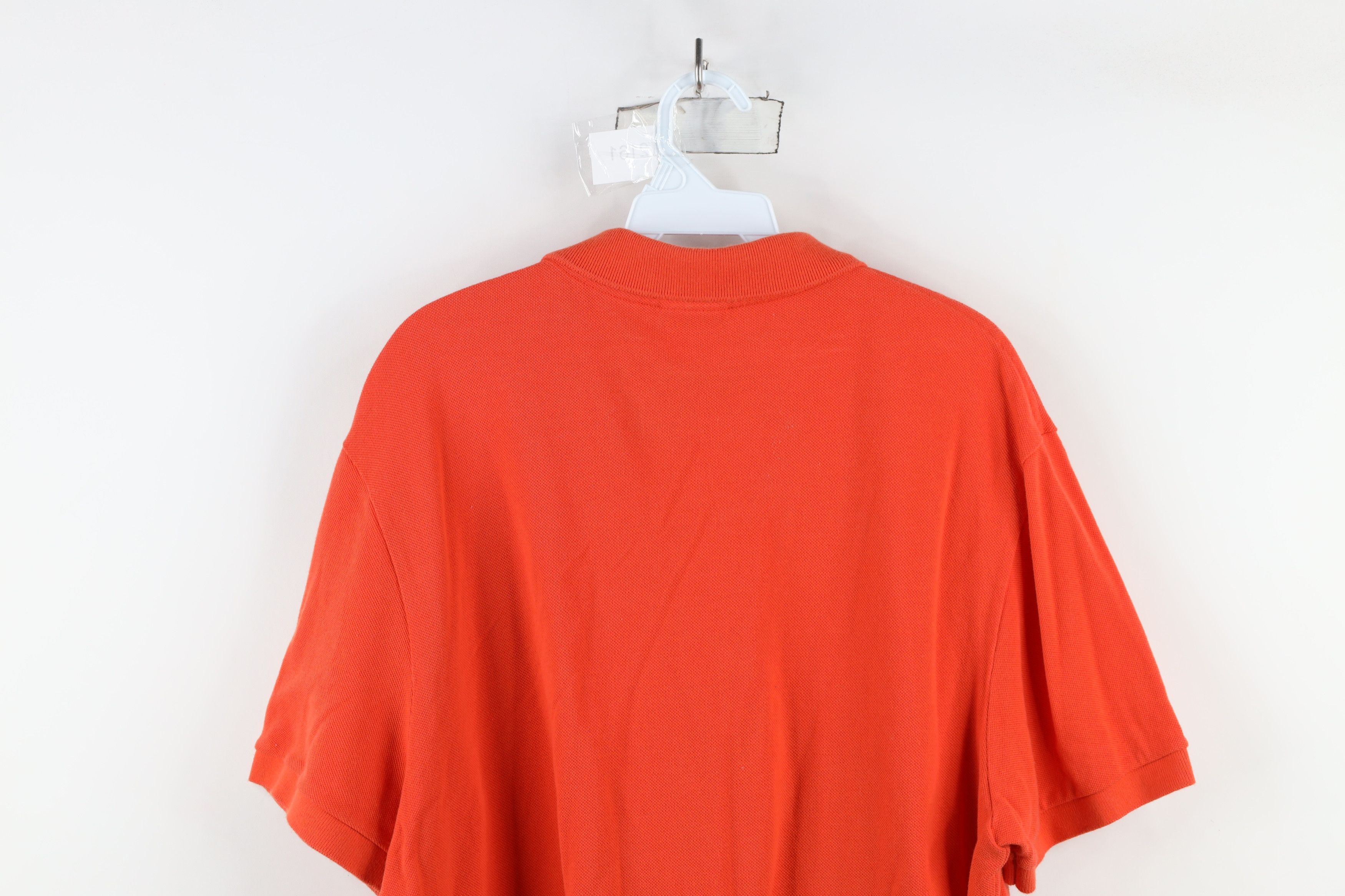 Lacoste × Vintage Lacoste Logo Pique Cotton Knit Collared Polo Shirt Orange Size US XL / EU 56 / 4 - 12 Thumbnail
