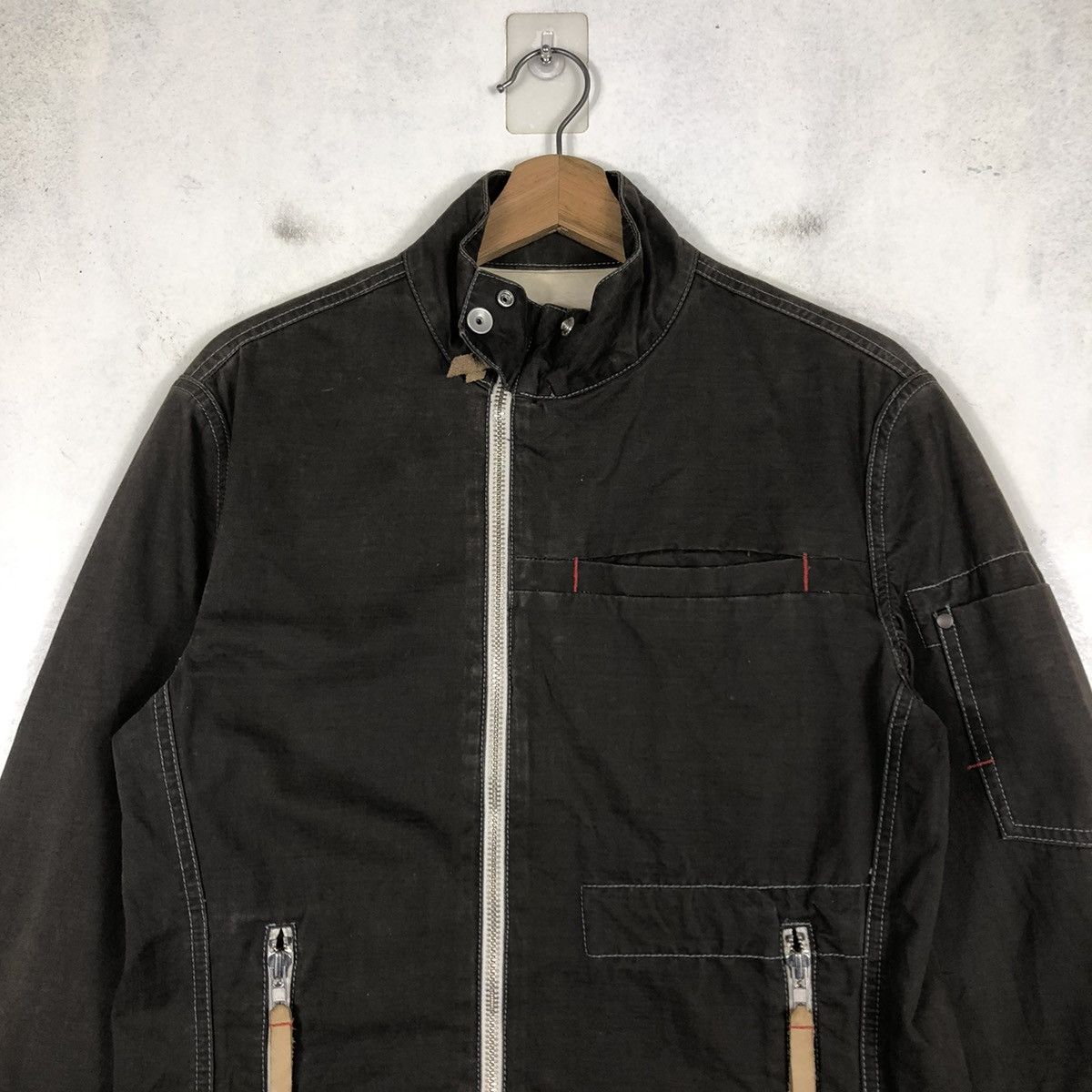 Japanese Brand 📌CROPPED BIKER JACKET ZIPPER BALL Size US M / EU 48-50 / 2 - 5 Thumbnail