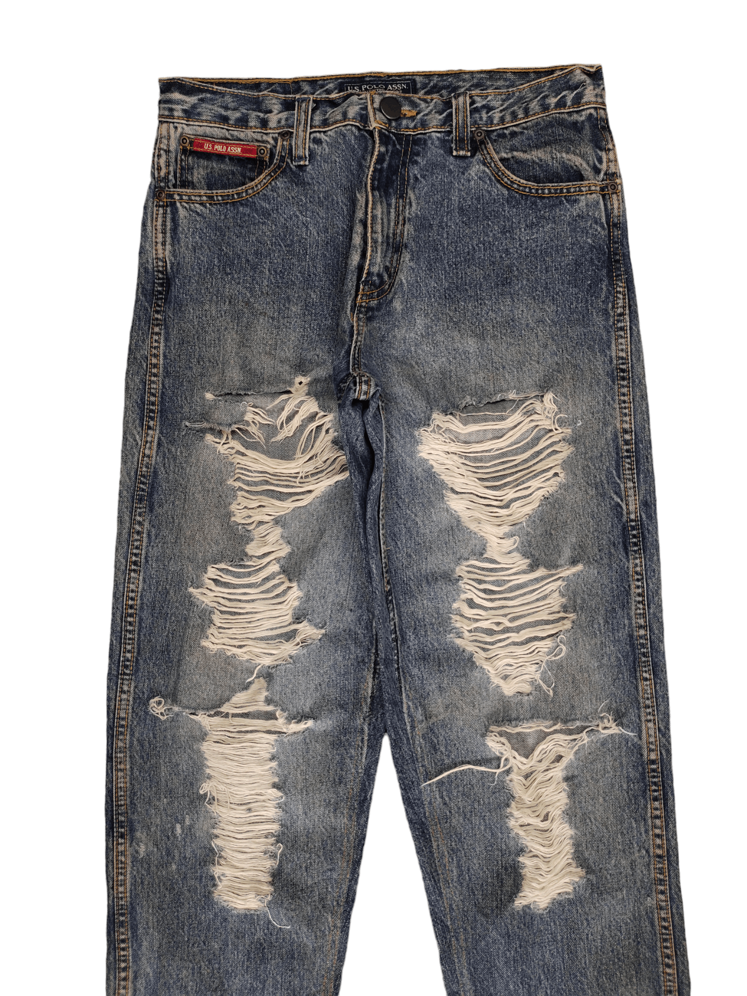 U.S. Polo Assn. Vintage Y2k U.S. Polo Assn. Destroy Distressed Denim Jeans Size US 30 / EU 46 - 2 Thumbnail