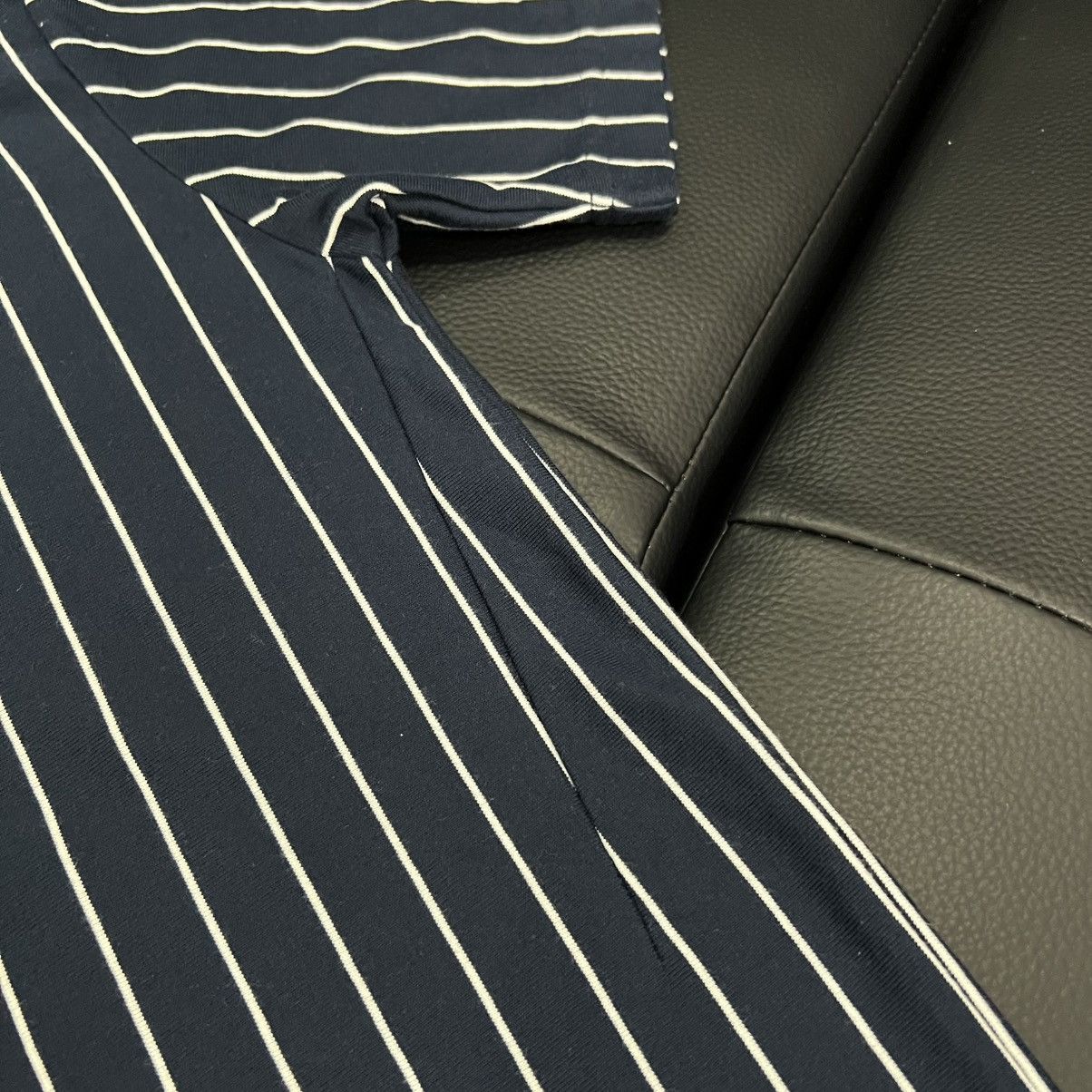 Number (N)ine Number (N)ine Striped Rubber Print Collar Polo Shirt Size US S / EU 44-46 / 1 - 7 Thumbnail