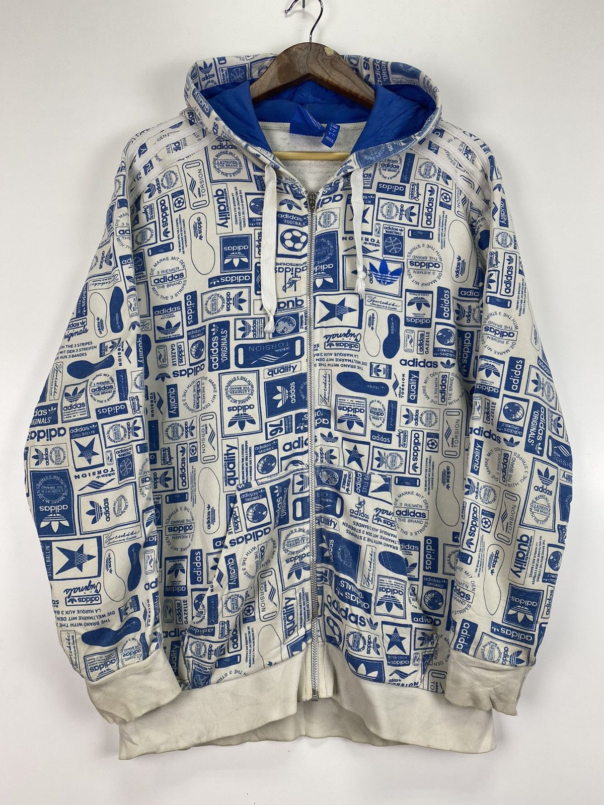 Adidas Adidas Full Logo zipper hoodie Size US M / EU 48-50 / 2 - 6 Thumbnail