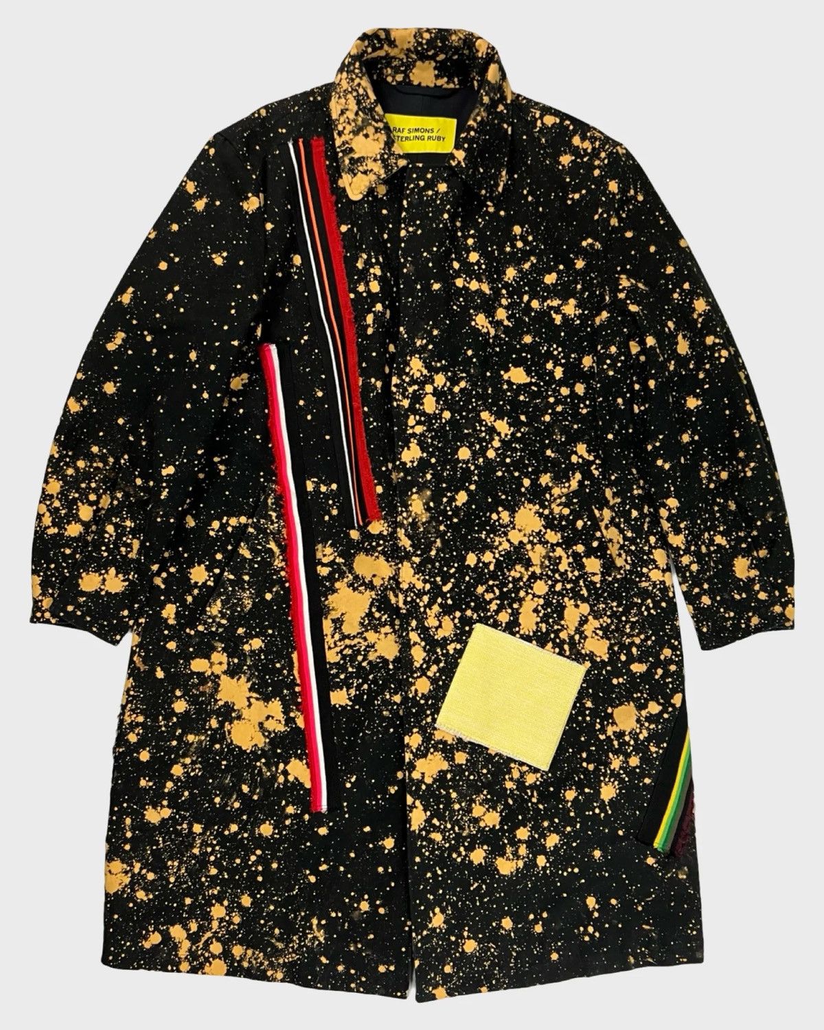 Raf Simons RAF SIMONS X STERLING RUBY AW14 RUNWAY BLEACHED PATCHED COAT ...