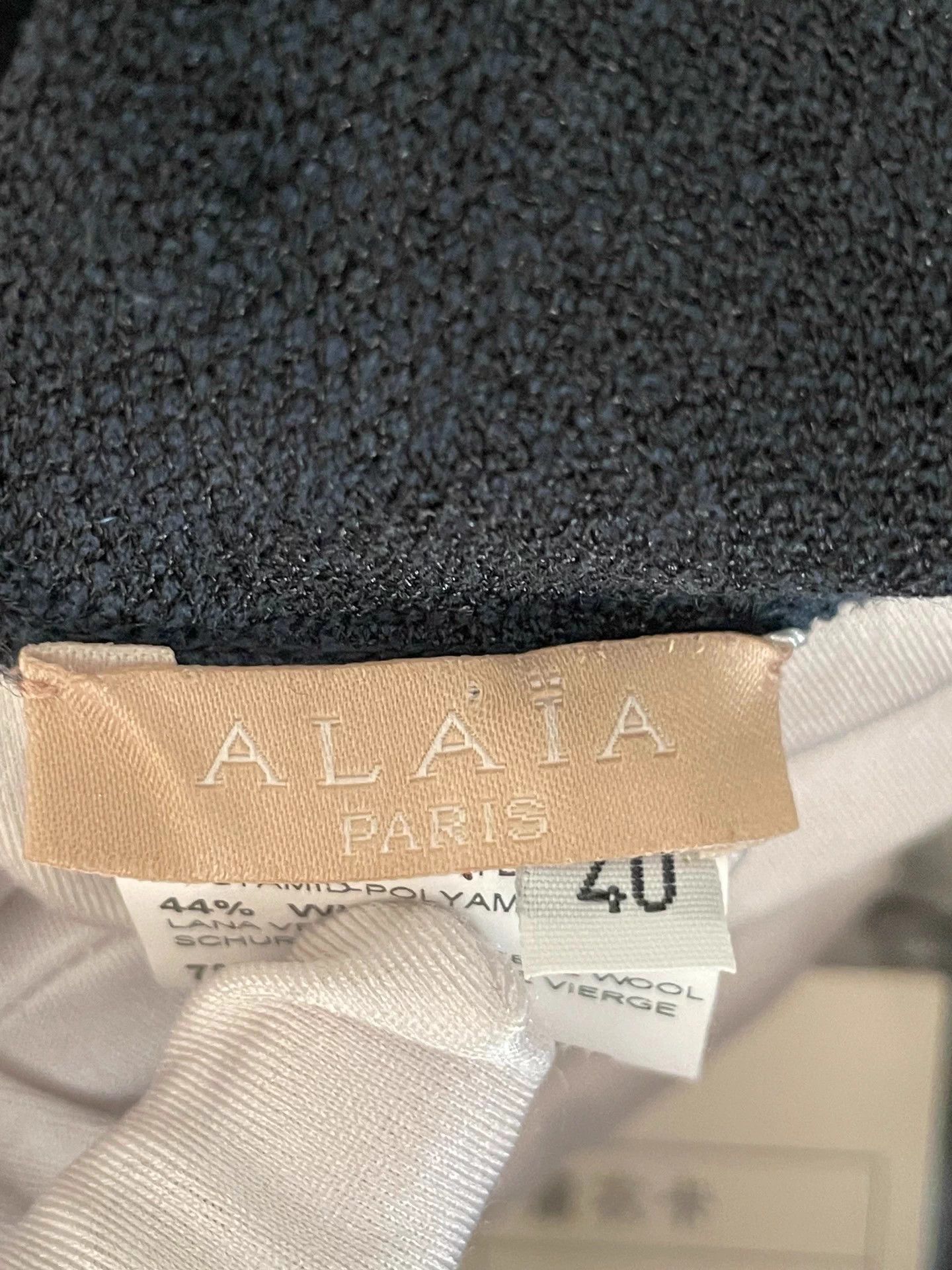 Alaia Alaia Navy Black Stripe Nylon Wool Blend Cardigan IT40 Size S / US 4 / IT 40 - 4 Thumbnail