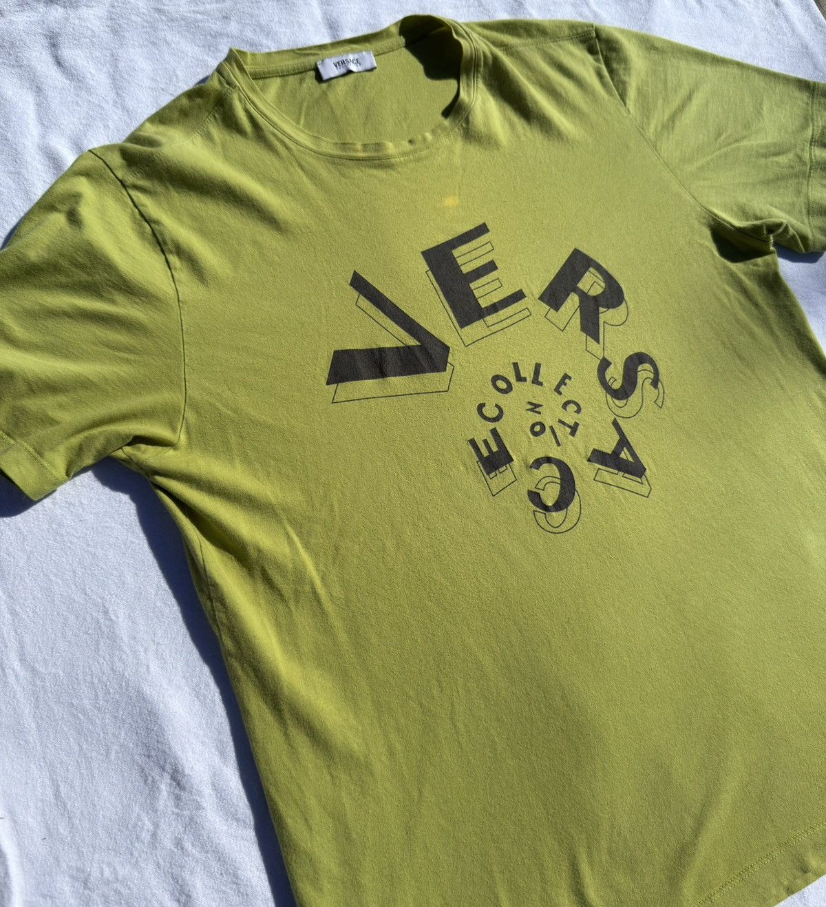 Designer × Versace Slime Green Versace Spiral Logo 2D Print Graphic Tee Size US L / EU 52-54 / 3 - 3 Thumbnail