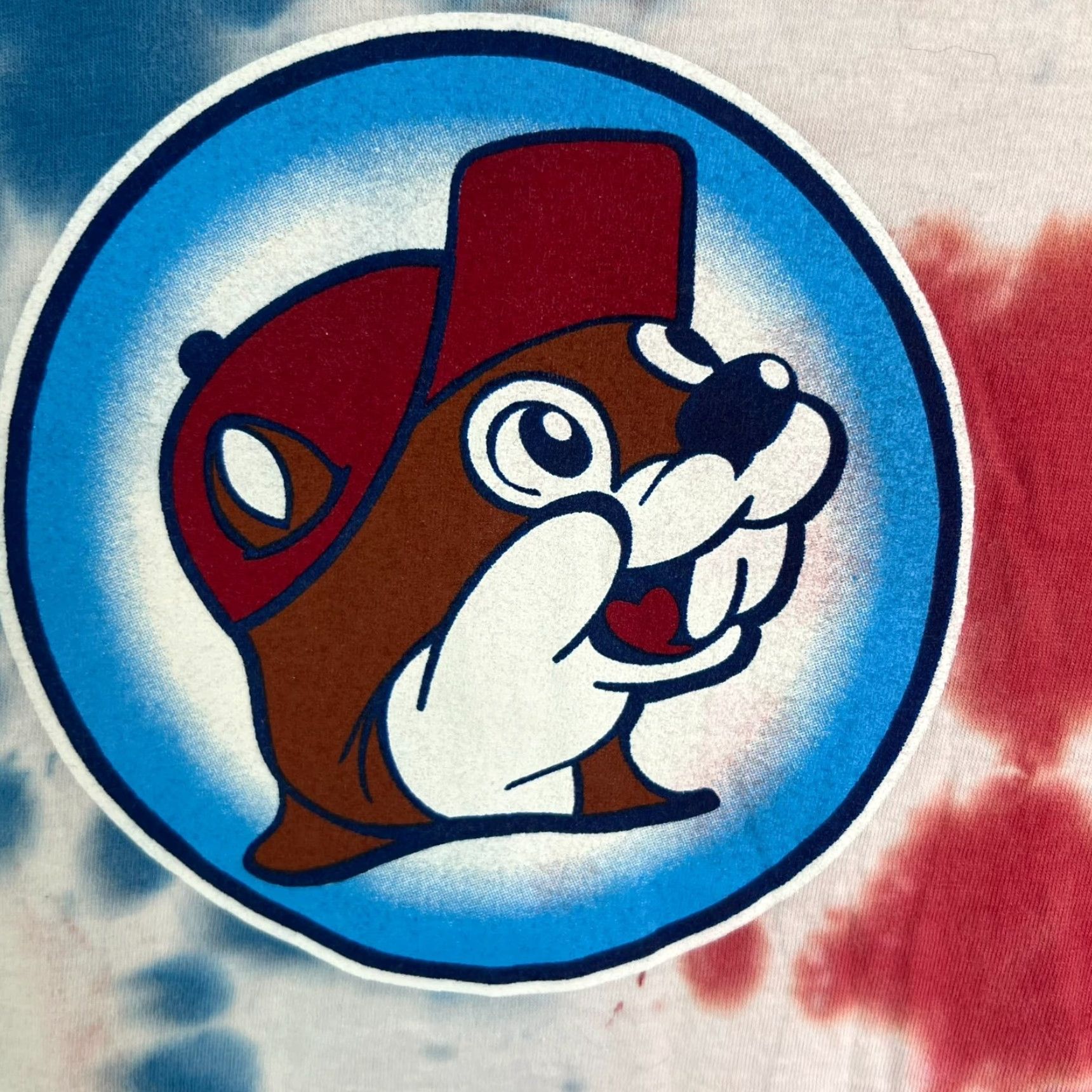Vintage Buc-ees Shirt Women Red/White/Blue Tie Dye Crew Neck Short Sleeve XL USA Womens Size XL / US 12-14 / IT 48-50 - 2 Thumbnail