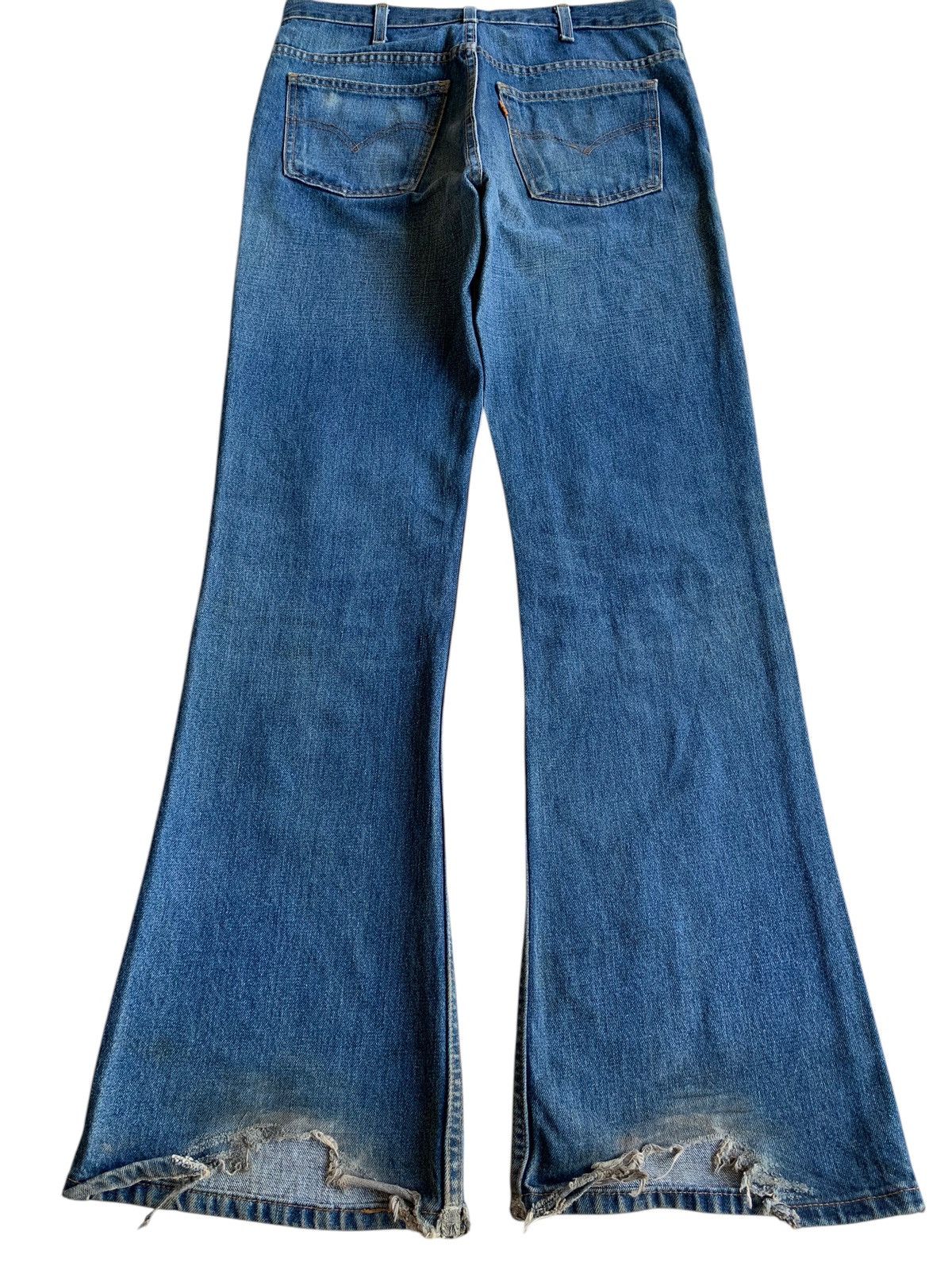 Tornado Mart VINTAGE FLARED LEVIS 646 BOOTCUT DISTRESSED DENIM Size US 32 / EU 48 - 4 Thumbnail