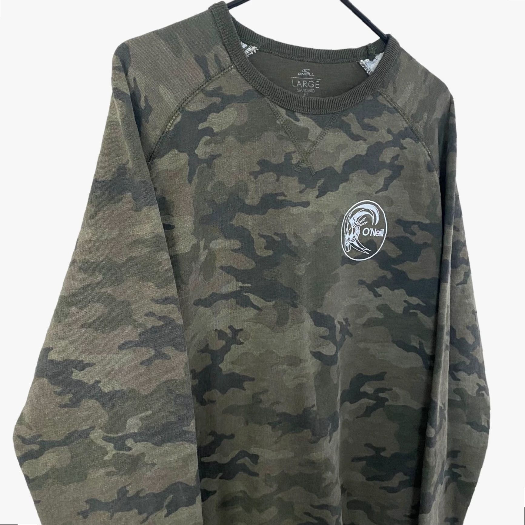 O'Neill O'Neill Camo Sweatshirt Green Crewneck Long Sleeve Men Large Pullover Logo Beach Classic Mens Size US L / EU 52-54 / 3 - 4 Thumbnail