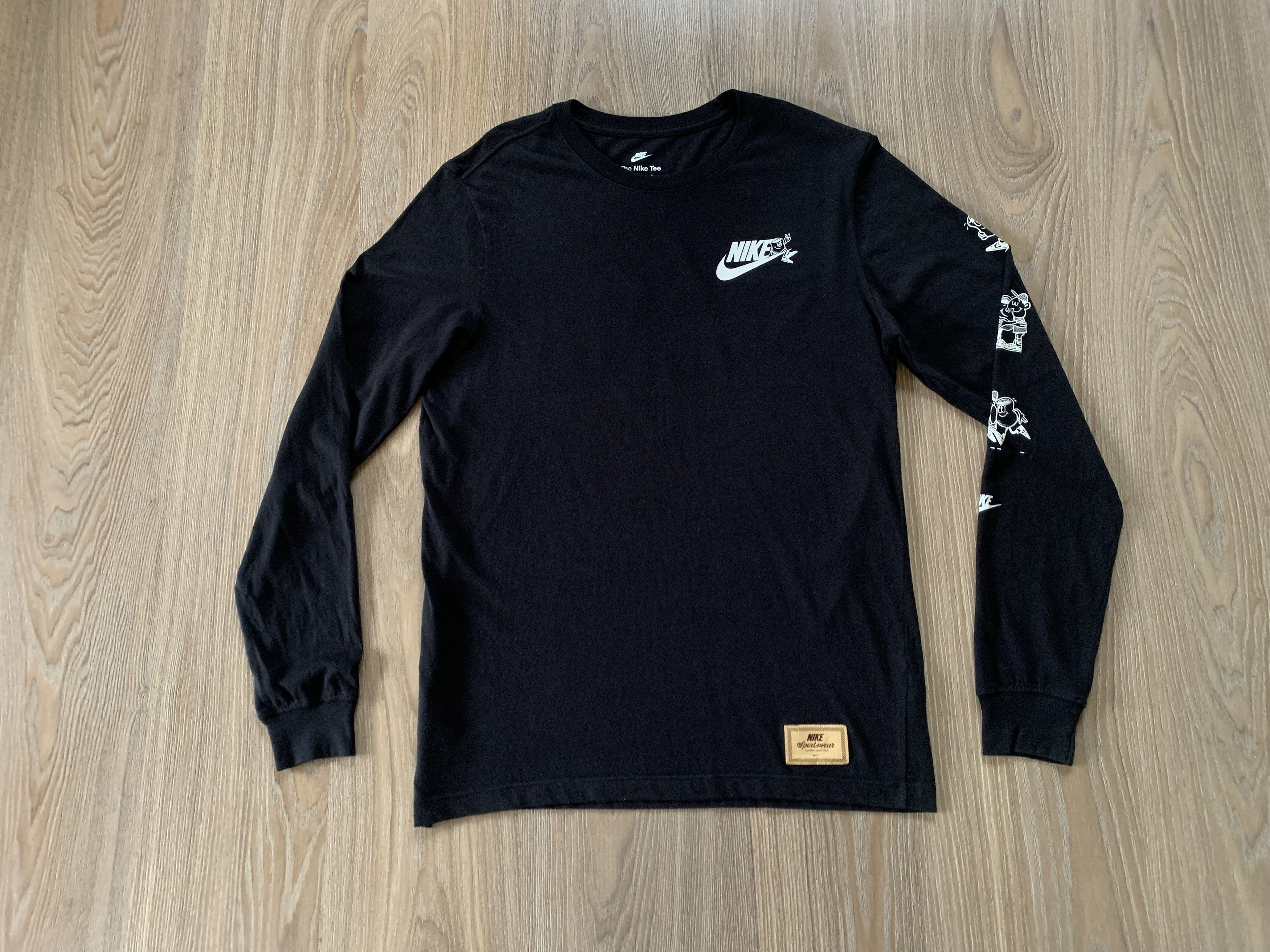 Nike × Vintage The Nike Tee Black Cotton Printed Long Sleeve 2022 Size US M / EU 48-50 / 2 - 13 Thumbnail