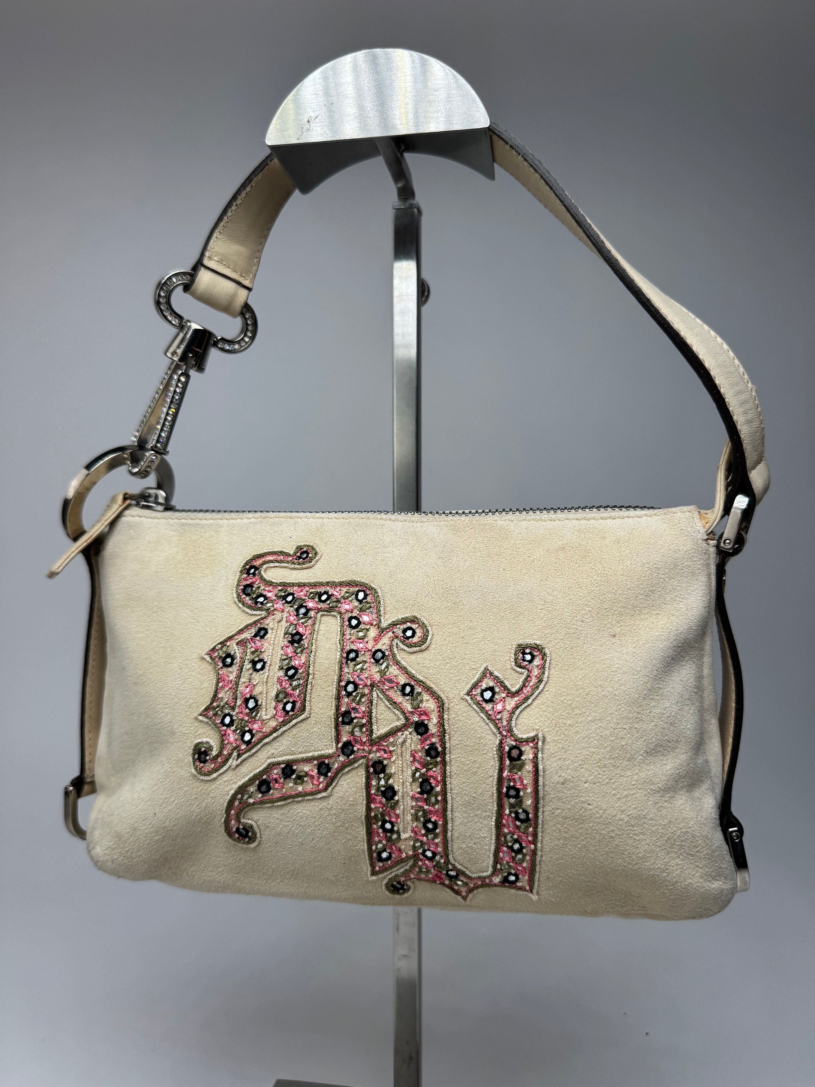 Versace Vintage suede bag beige pink Size ONE SIZE - 1 Thumbnail
