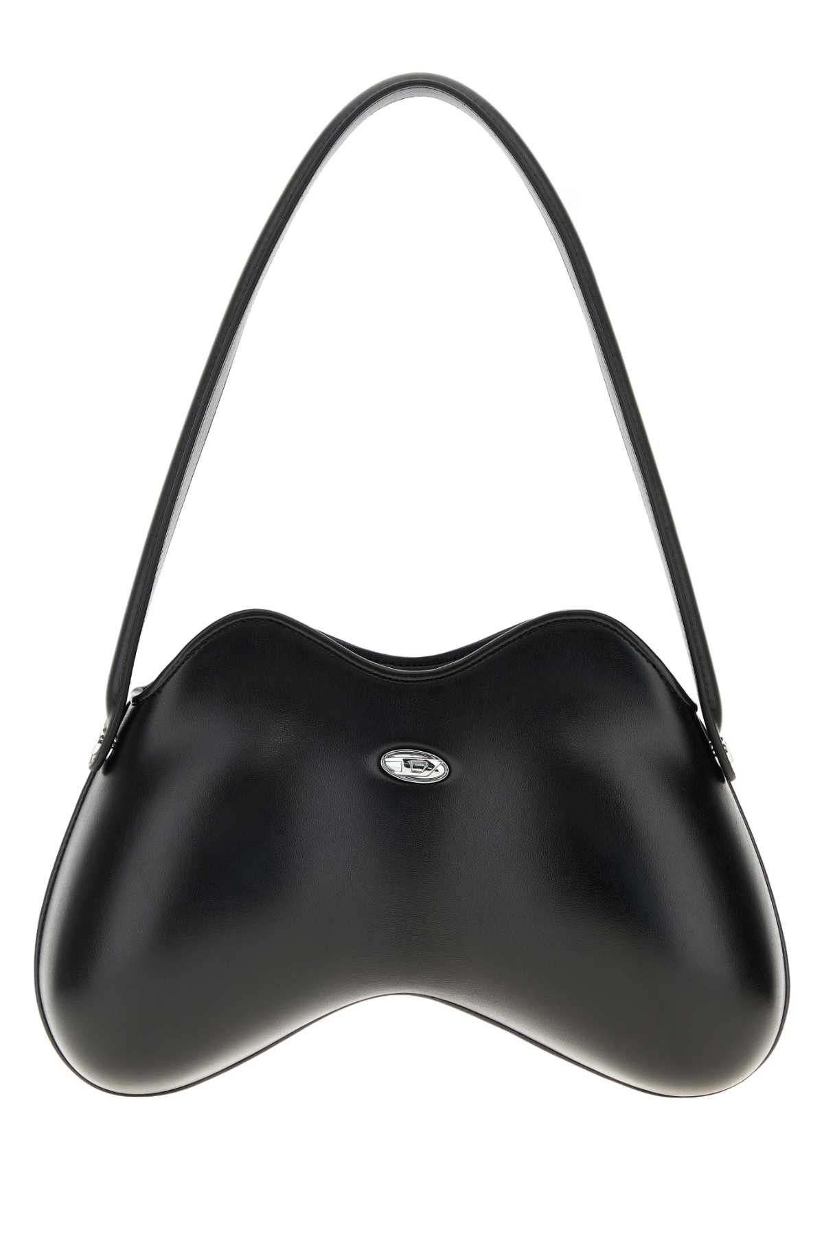 Diesel Black Leather Synthetic Leather Double-D Shoulder Bag Size ONE SIZE - 1 Thumbnail
