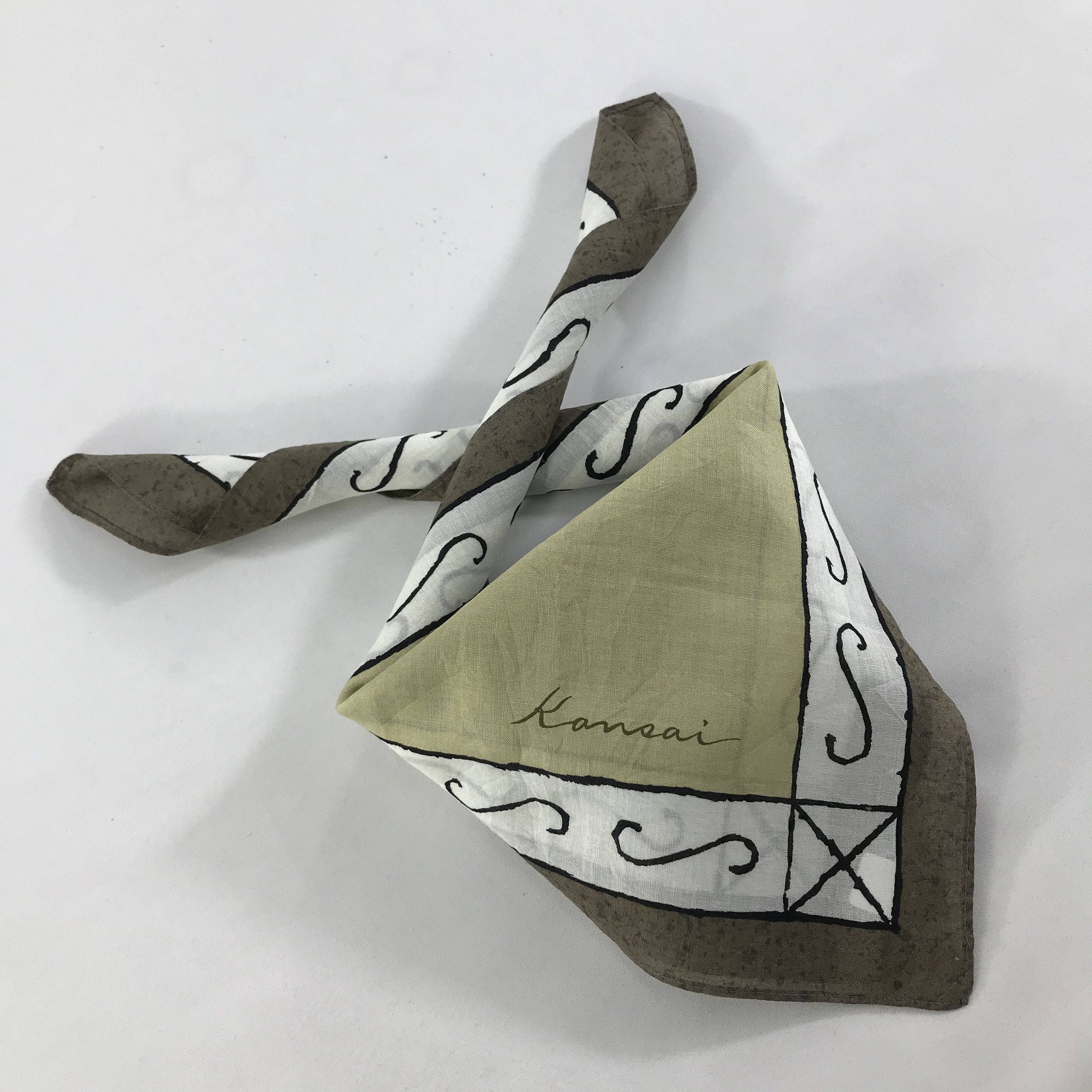 Kansai Yamamoto × Vintage Kansai Yamamoto Bandana / Handkerchief / Neckerchief -S1546 Size ONE SIZE - 4 Thumbnail