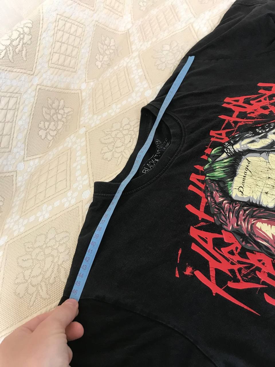 DC Comics 🔥 Joker Big Print Batman Movie T Shirt Vintage Ed Hardy Y2K Size US L / EU 52-54 / 3 - 12 Thumbnail