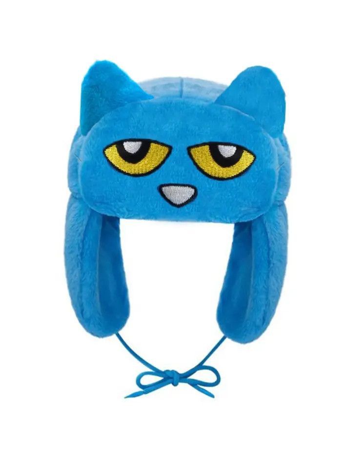 Japanese Brand × Vintage Y2K The Sleepy Cat Face Hat Ushanka Hat Cute Winter Hat Size ONE SIZE - 1 Thumbnail