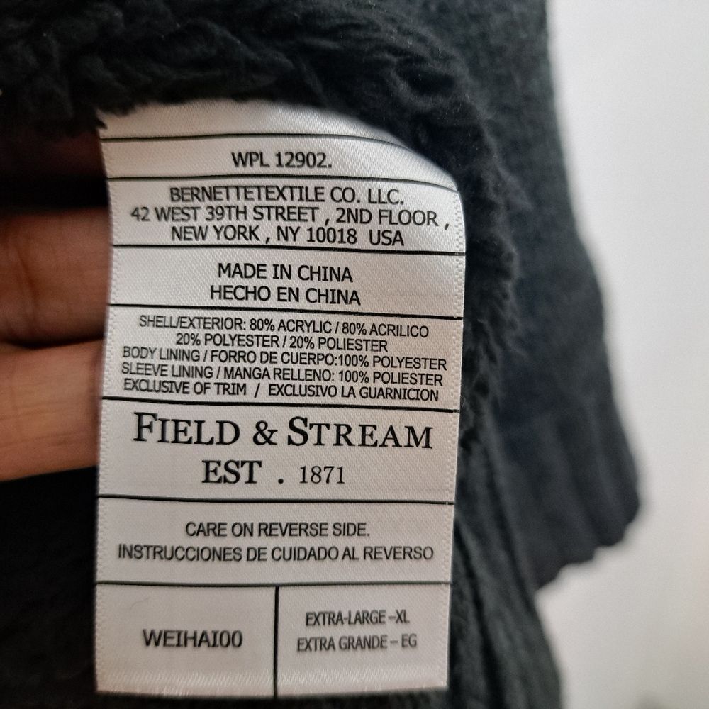 Field & Stream Vintage Field & Stream Zip-Up Sweater Fleece Lined Jacket Em Size US XL / EU 56 / 4 - 6 Thumbnail