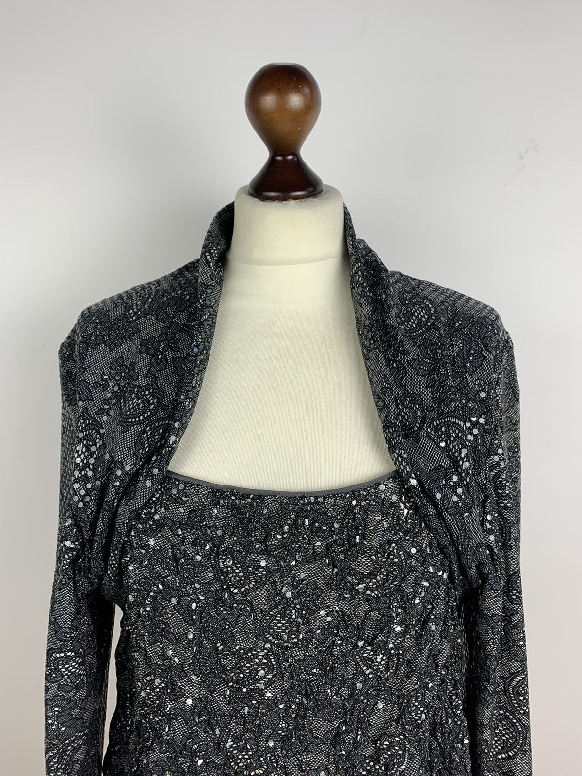 Joseph Ribkoff Joseph Ribkoff Rhinestone Snake Style Top Long Sleeve Sz 20 Size 3XL / US 20-22 - 2 Thumbnail