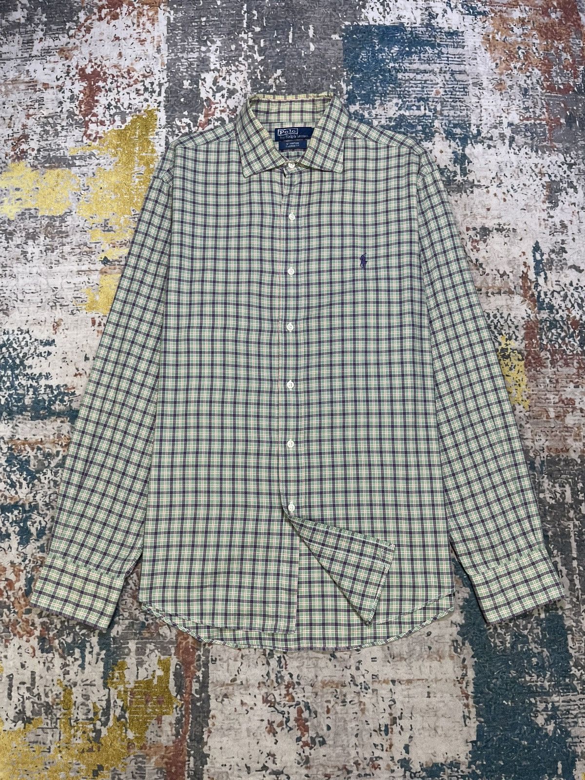 Polo Ralph Lauren Vtg Polo Ralph Lauren Stanton Plaid Button Down Shirt Size US L / EU 52-54 / 3 - 2 Thumbnail