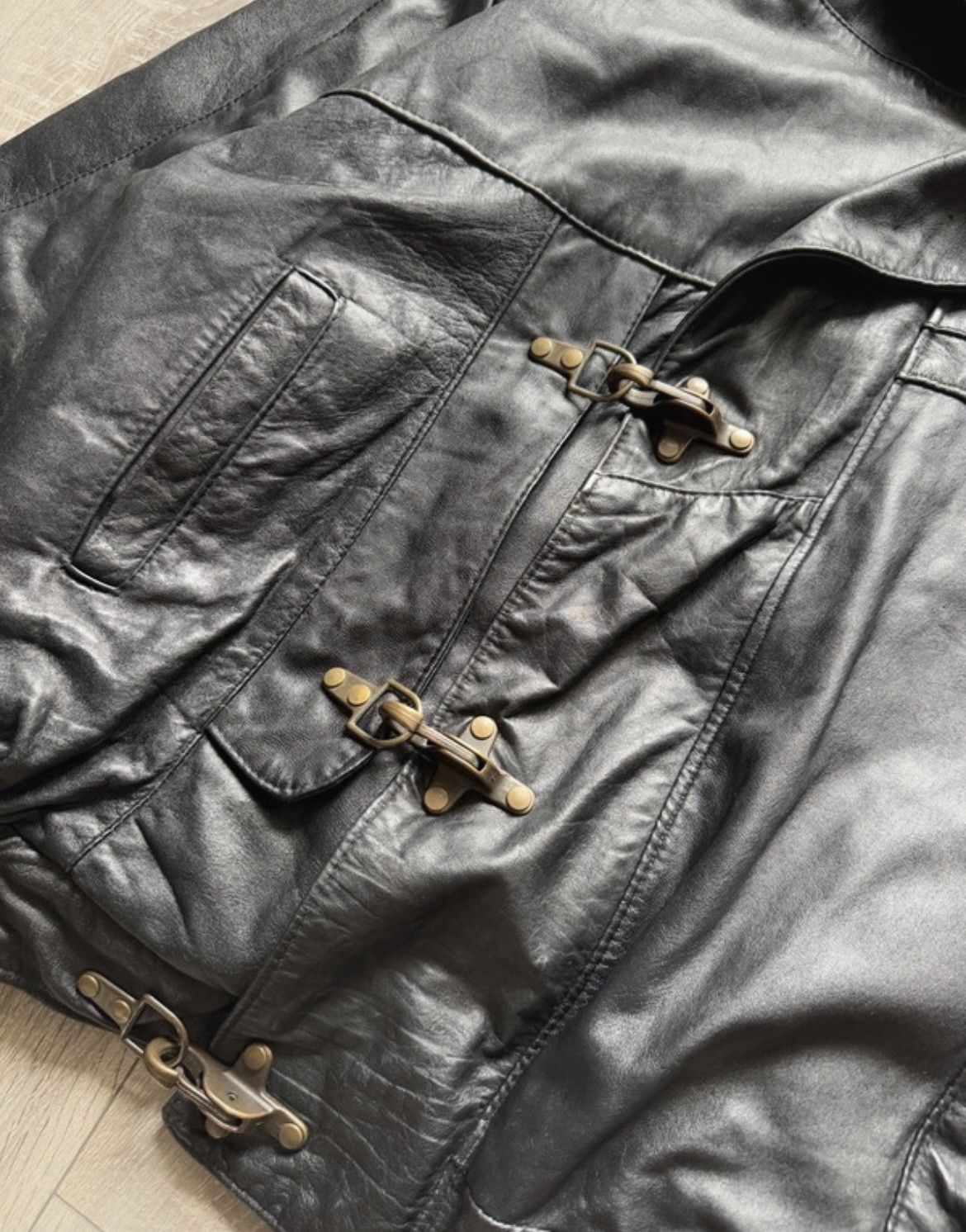 Vintage vintage german leather jacket Size US XL / EU 56 / 4 - 4 Thumbnail