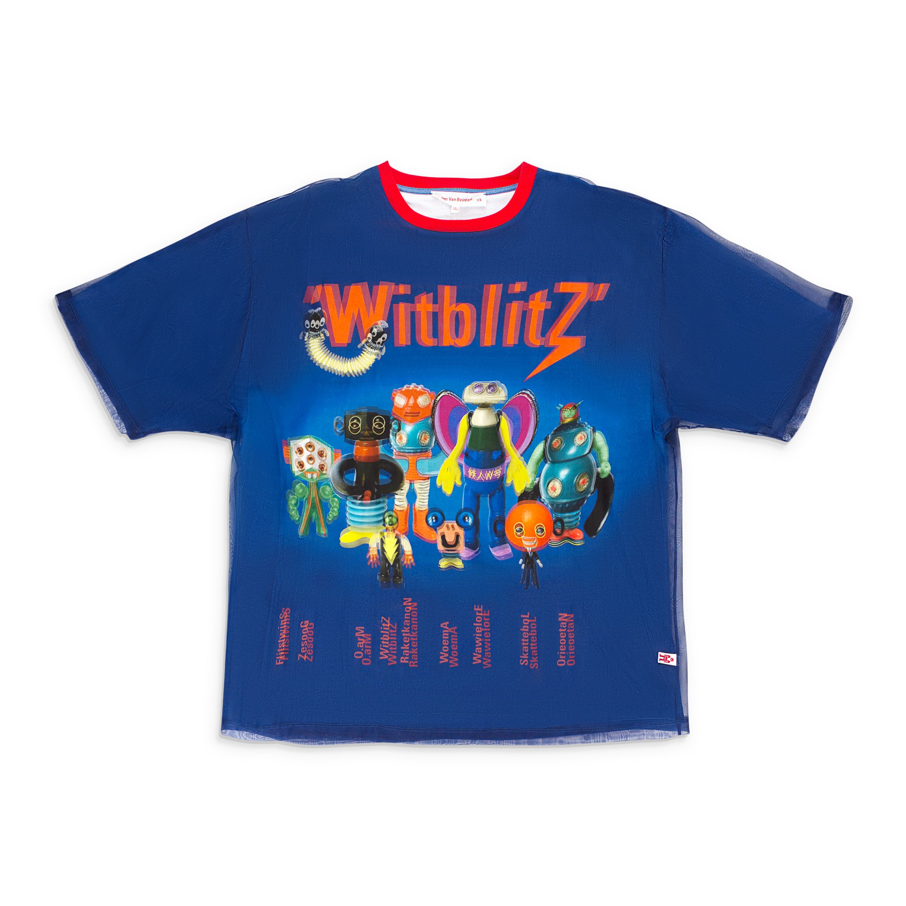 W-FAMILY DOUBLE BLUE T-SHIRT SIZE L