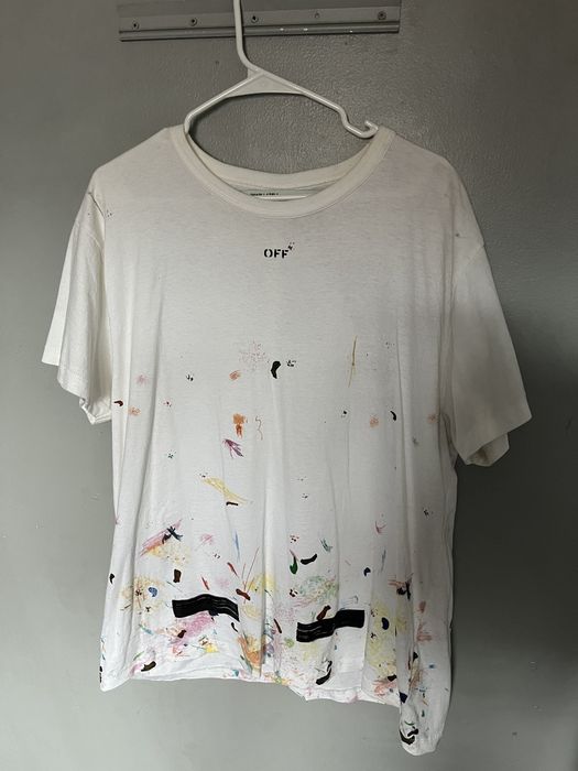 Off-White RARE SSENSE Exclusive Galaxy Brushed Off White Tee | Grailed