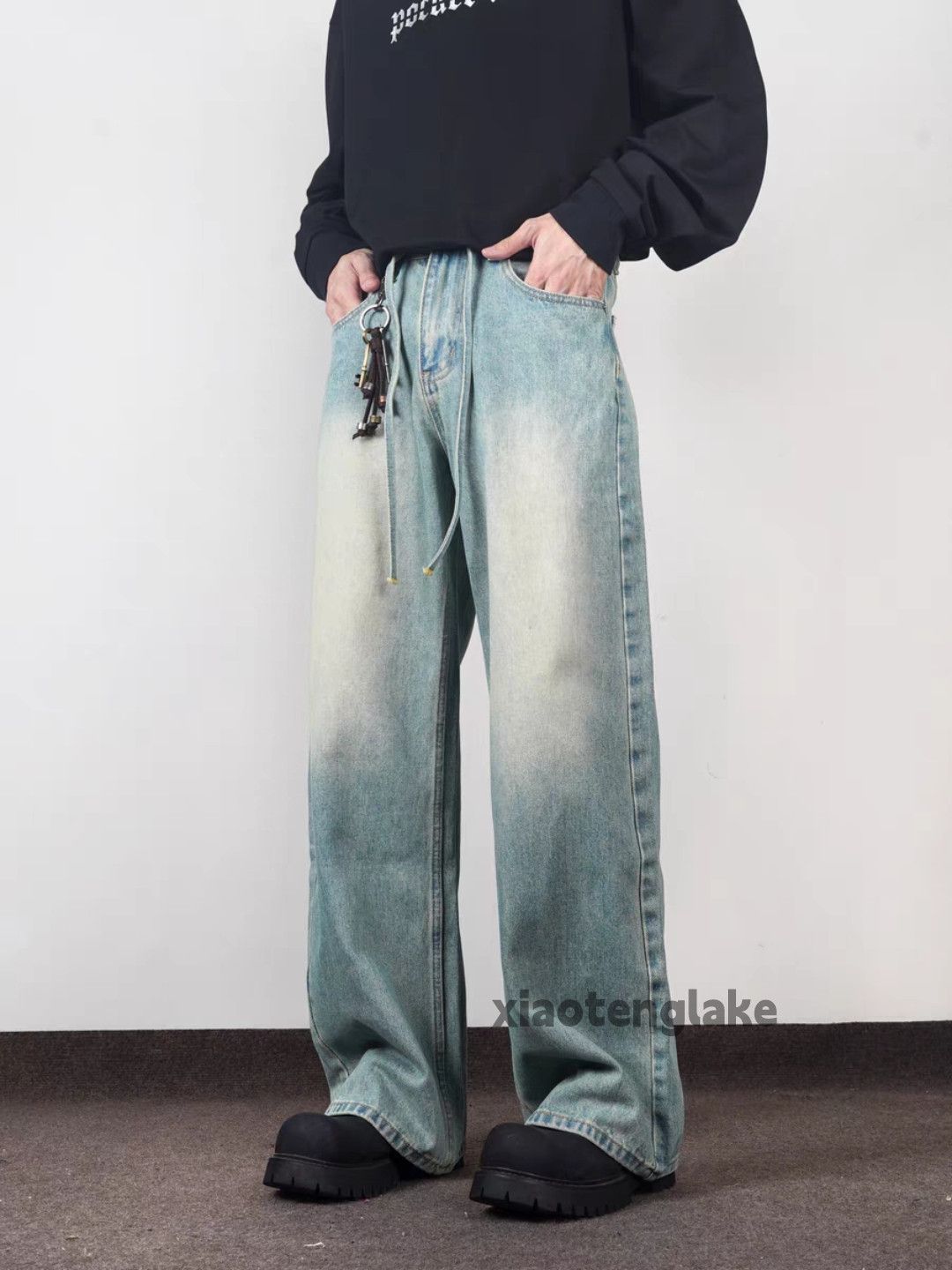 Jean × Vintage washed faded cleanfit yuppie loose baggy jeans Size US 26 / EU 42 - 4 Thumbnail