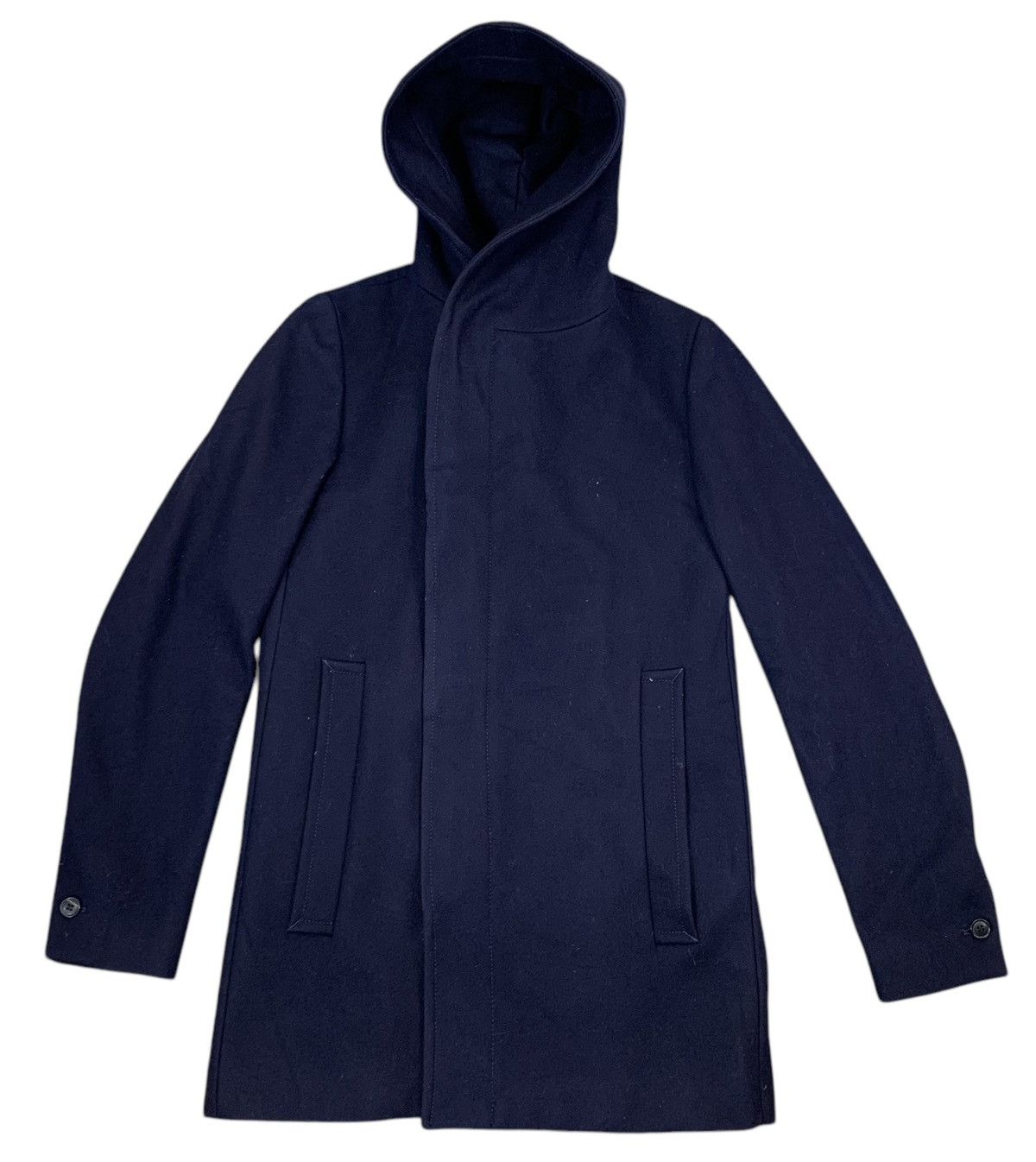 Stephan Schneider × Vintage VINTAGE STEPHEN SCHNEIDER WOOL HOODIE OVERCOAT WOMEN Size L / US 10 / IT 46 - 1 Thumbnail