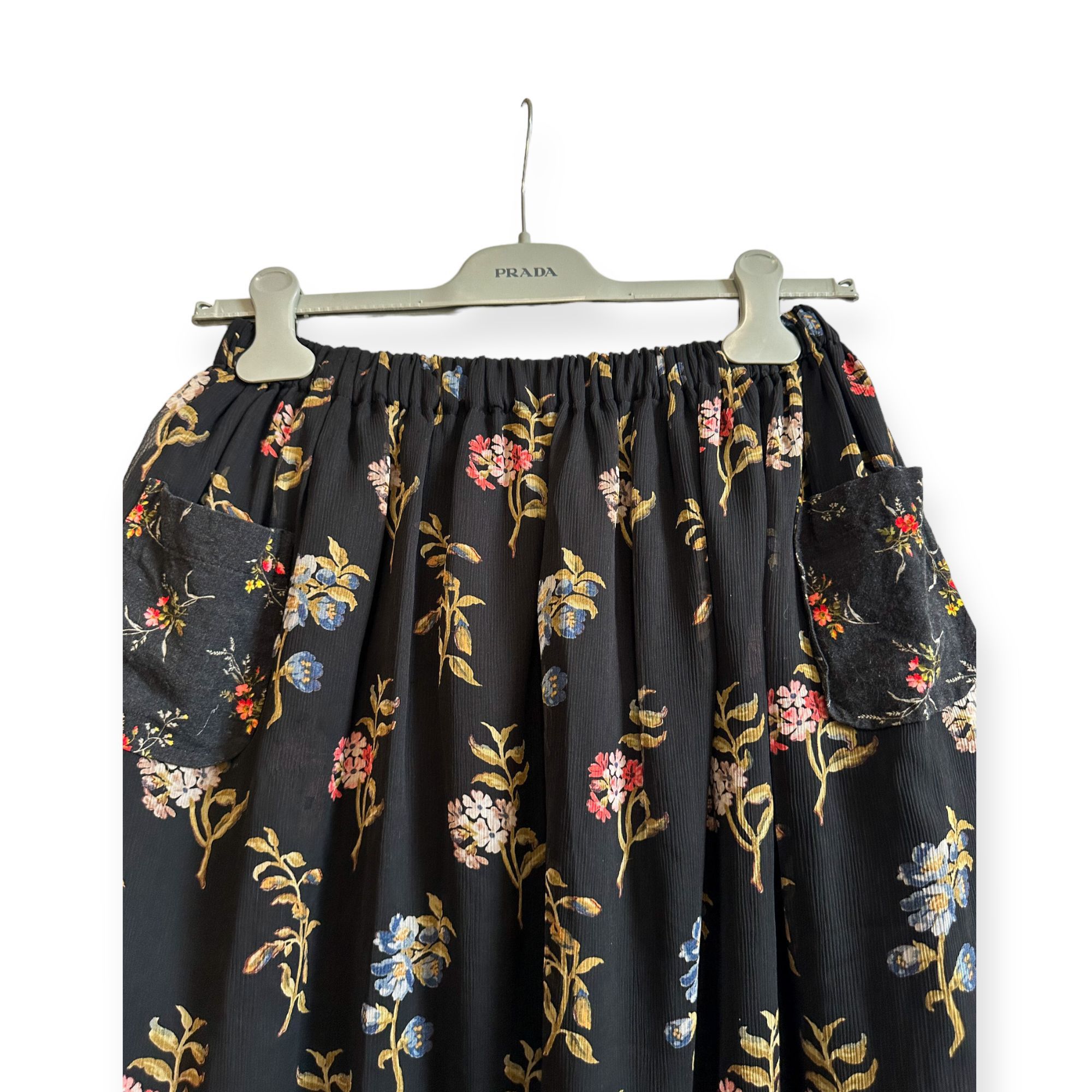 Comme des Garcons COMME DES GARÇONS Tricot Floral Print/Cable knit Midi Skirt Size 25" / US 0 / IT 36 - 6 Thumbnail