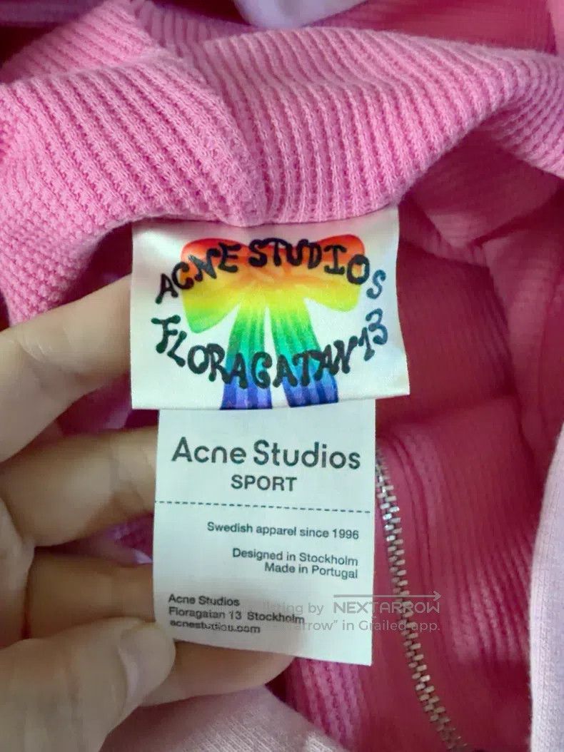 Acne Studios Acne Studios Pink Hooded Sweatshirt Size US S / EU 44-46 / 1 - 5 Thumbnail